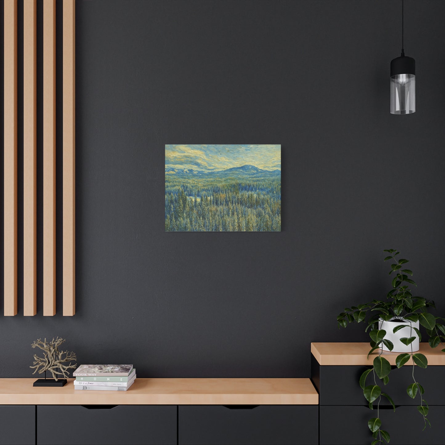 Scenic Landscape Canvas Print, Rustic Home Decor, Wall Art for Nature Lovers, Gift for Art Enthusiasts, Serene Forest Artwork