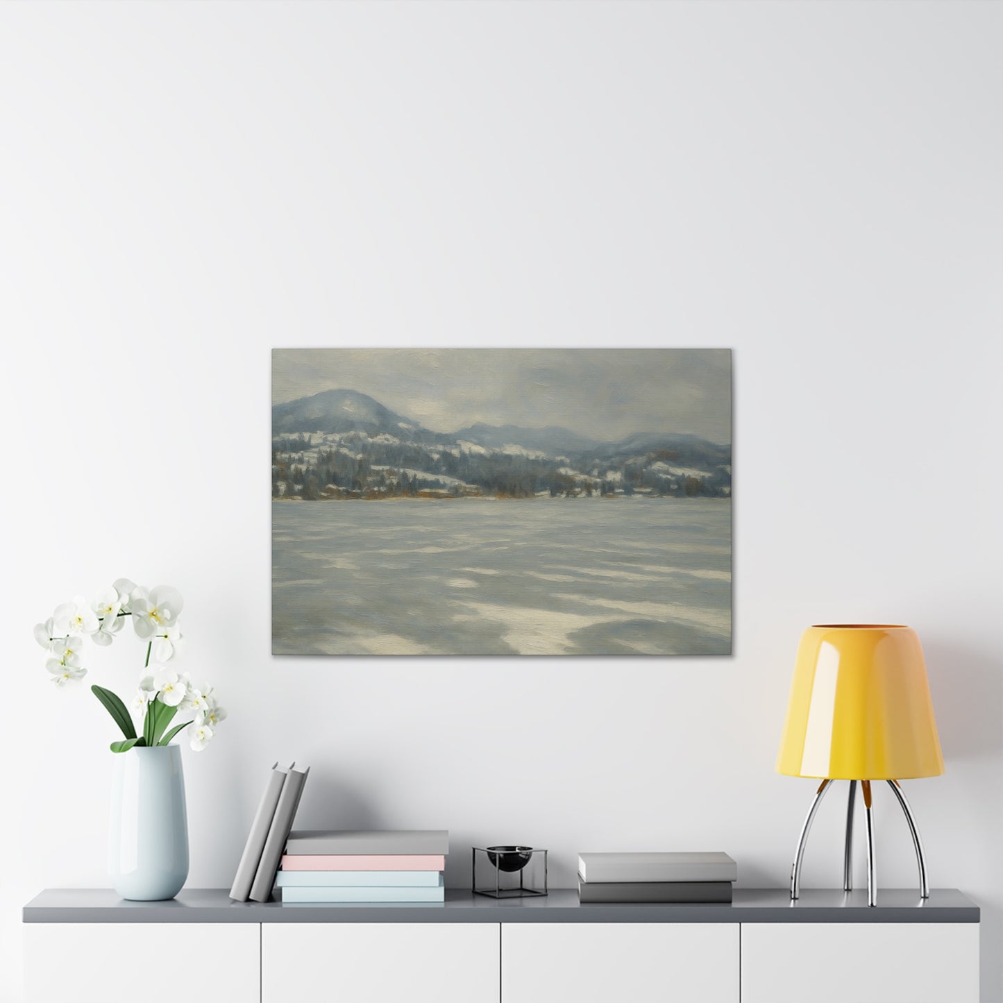 Serene Winter Landscape Canvas