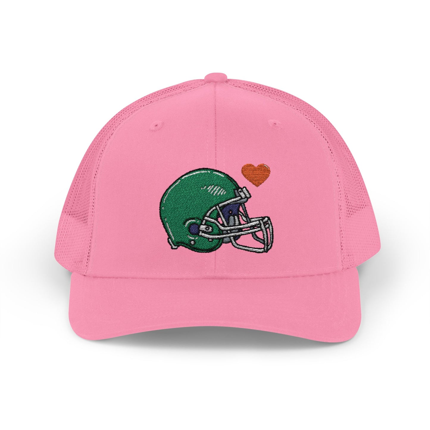Snapback Trucker Cap with Football Heart Design - Perfect for Sports Fans, Gifts for Gamers, Casual Outings, Tailgating, and Team Spirit