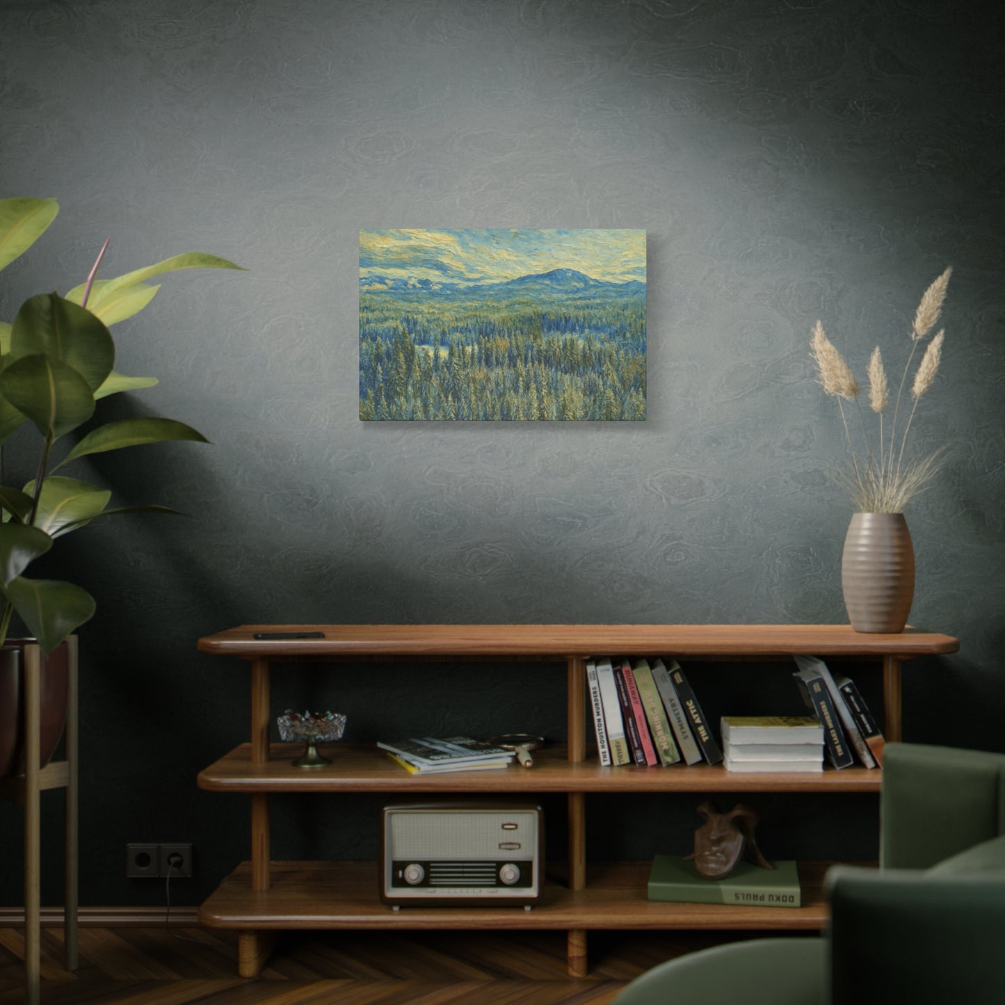 Scenic Landscape Canvas Print, Rustic Home Decor, Wall Art for Nature Lovers, Gift for Art Enthusiasts, Serene Forest Artwork