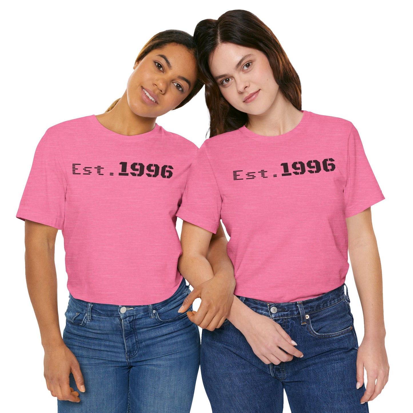 Unisex Jersey Tee - 'Est. 1996' Graphic Shirt, Birthday Gift, Casual Wear, Vintage Style, Retro Fashion, Gift for Him/Her