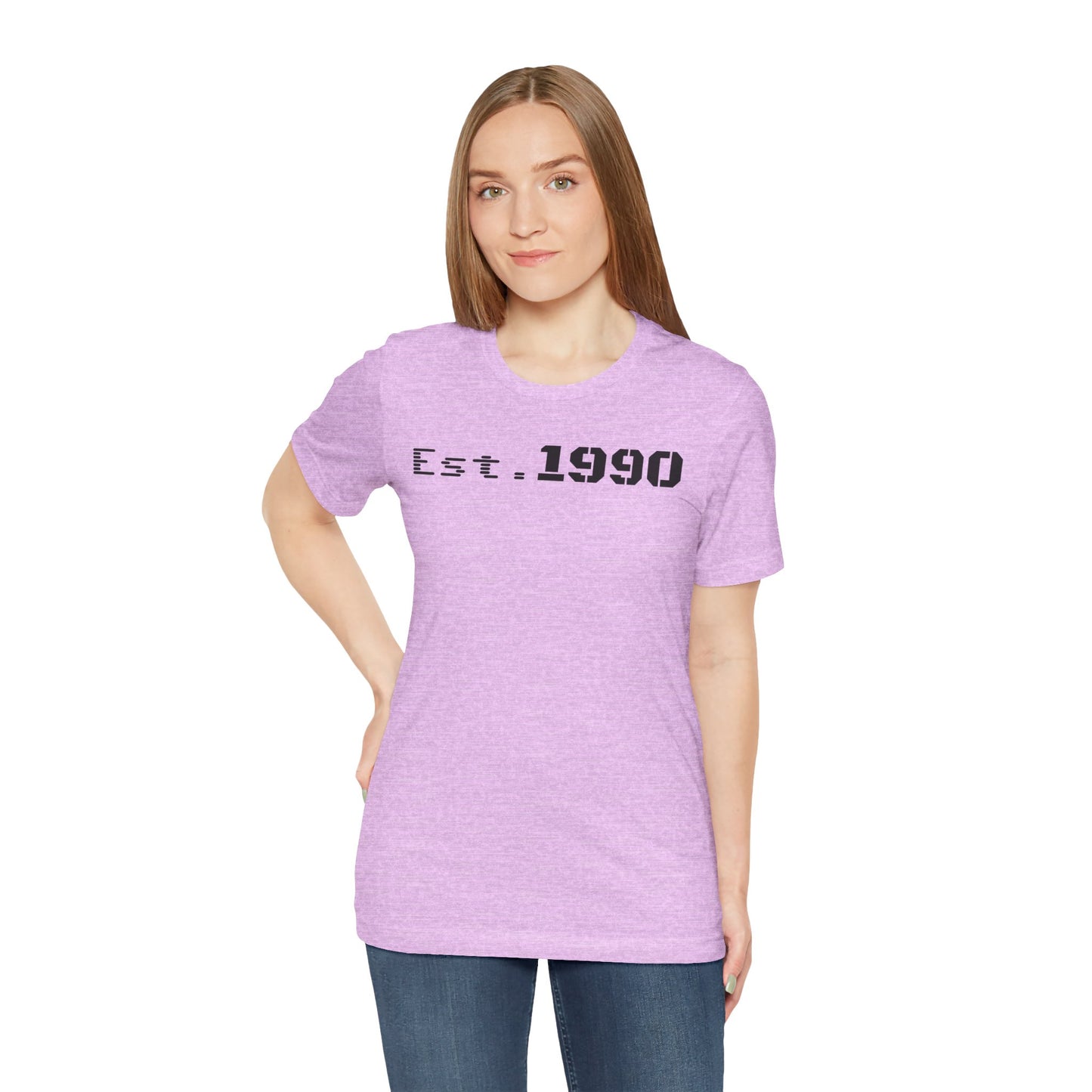 Unisex Est. 1990 Nostalgic Jersey Tee - Perfect Gift, Vintage Style, Retro Fashion, Birthday Celebration, Casual Wear