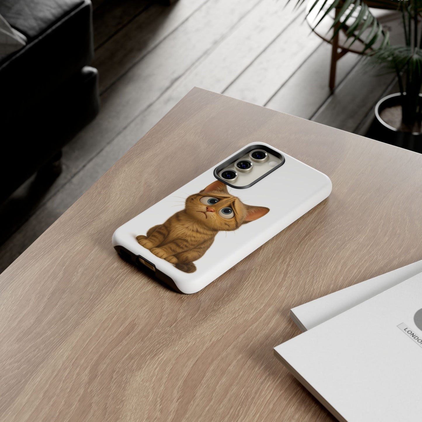 Cute Cat Phone Case, Funny Kitty Case, Animal Lover Gift, Cat Lover Accessory, Unique Cat Design Case, Pet Mom Gift