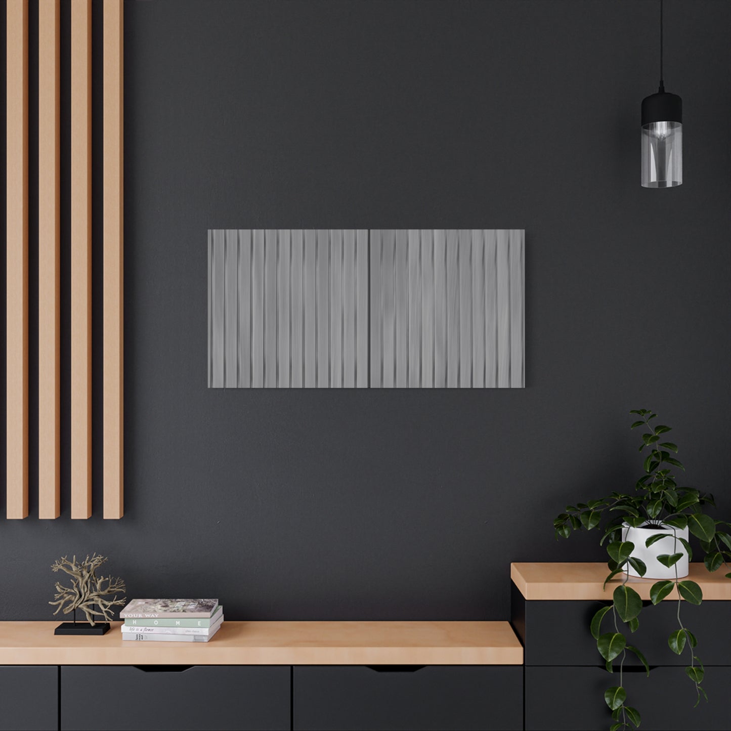 Modern Striped Canvas Art - 1.25" Stretched Wall Decor