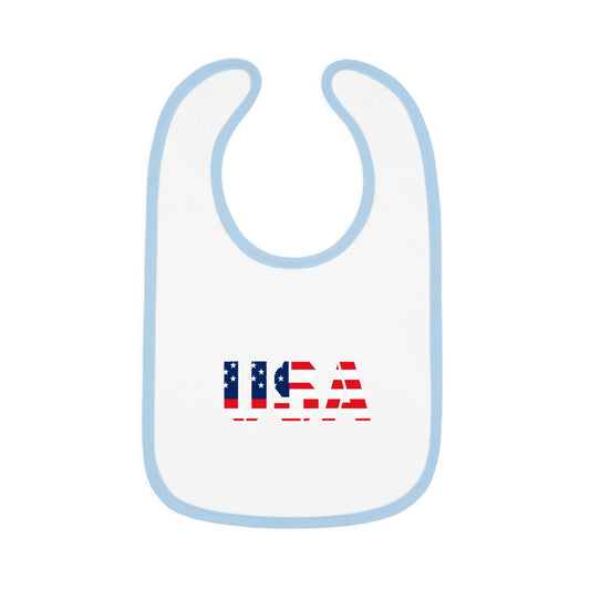 USA Bib for Babies, Americana Baby Bib, Infant Dining Essential, Gift for New Parents, Baby Shower, Fourth of July