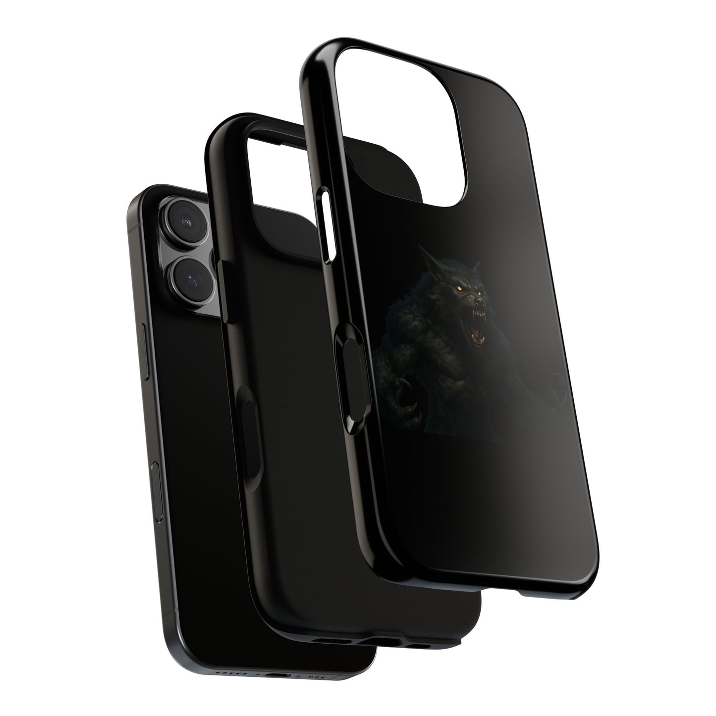 Werewolf Phone Case, Tough Cases, Black Panther Design, Gift for Animal Lovers, Phone Accessories, Fierce Phone Protection