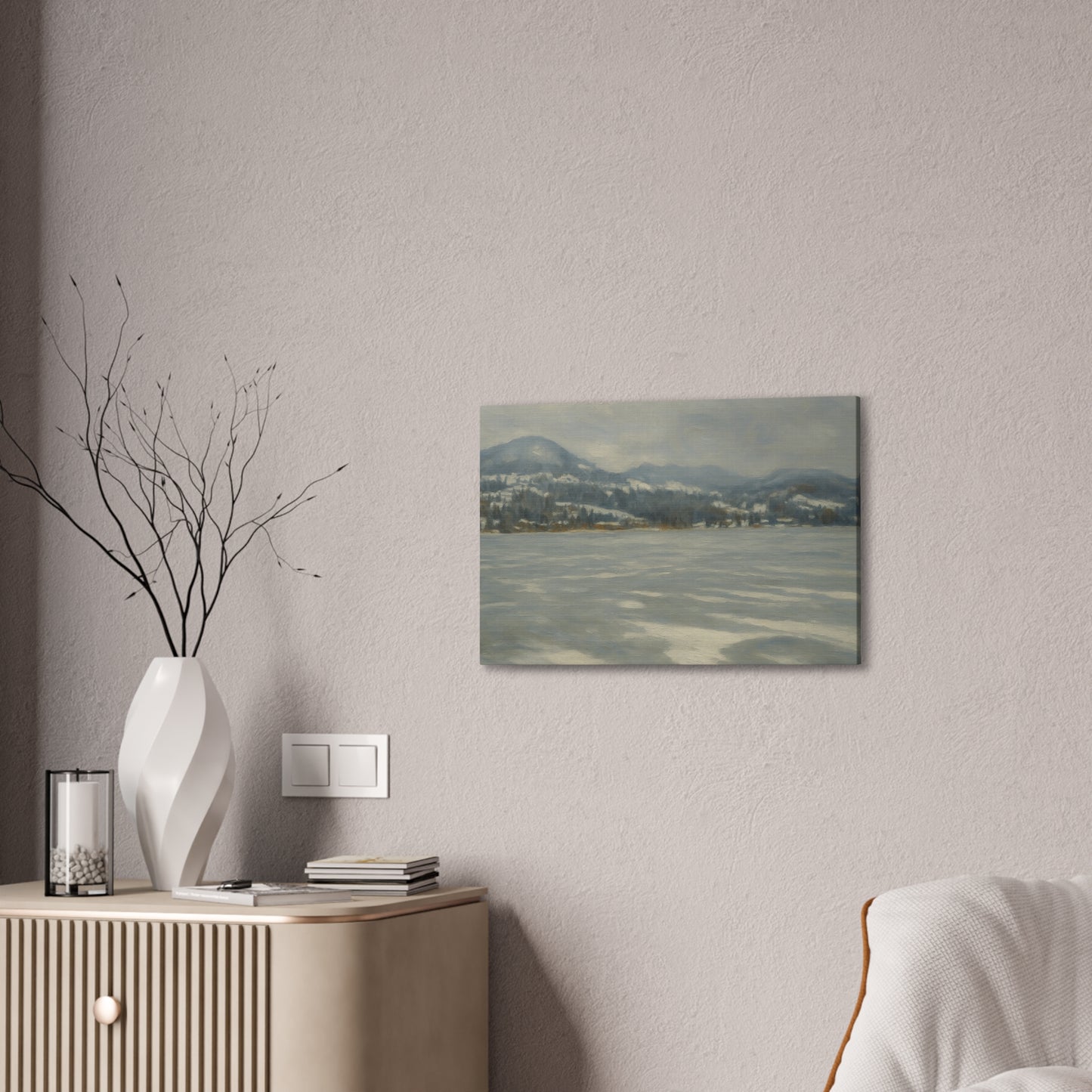 Serene Winter Landscape Canvas