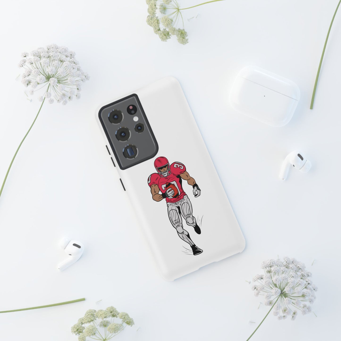 Football Player Tough Case, Sports Phone Cover, Athlete Gift, Tough Phone Case, Fall Sports, Football Lover's Accessory