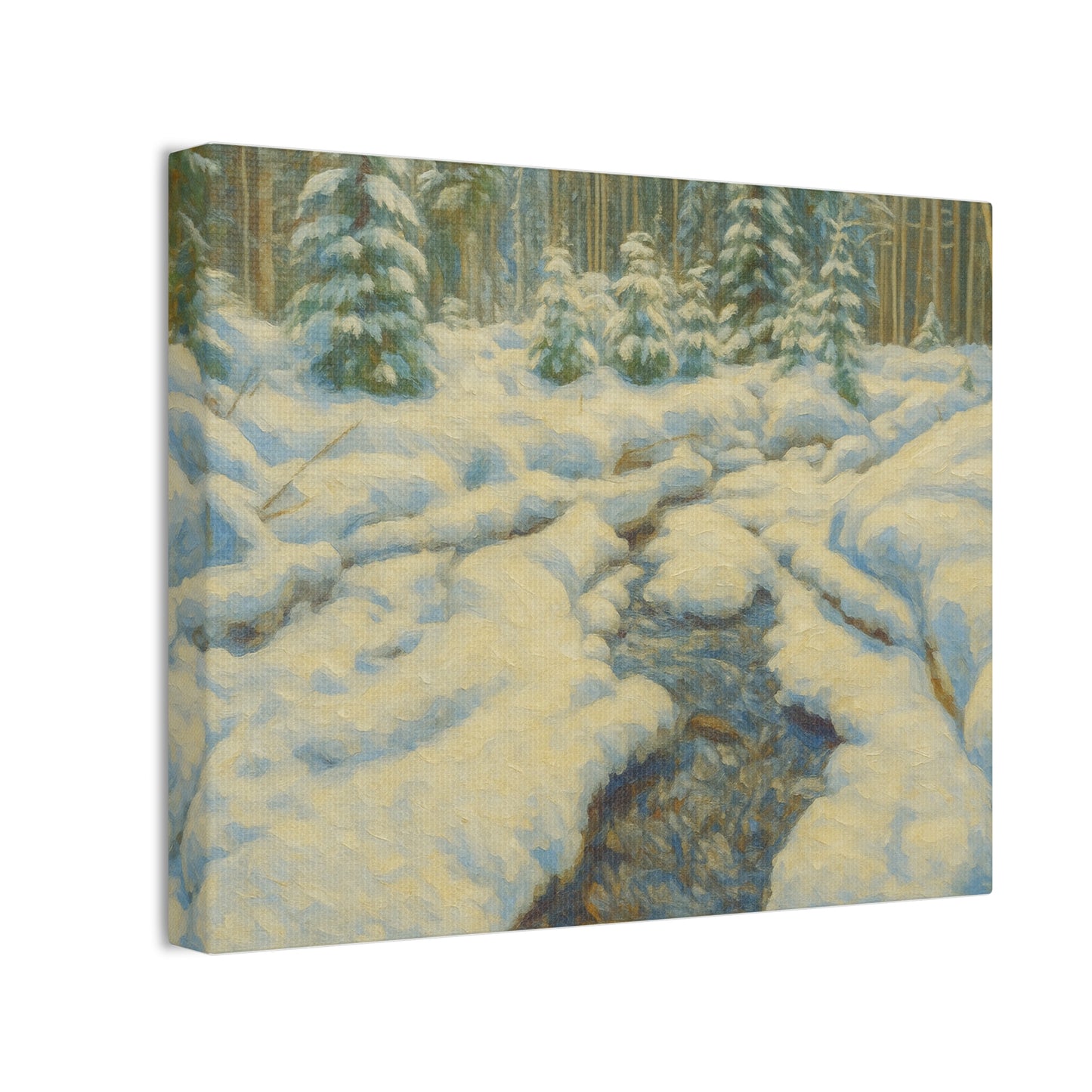 Winter Landscape Canvas Art, Nature Decor, Gallery Wall Art, Cozy Home Accent, Winter Wonderland Painting