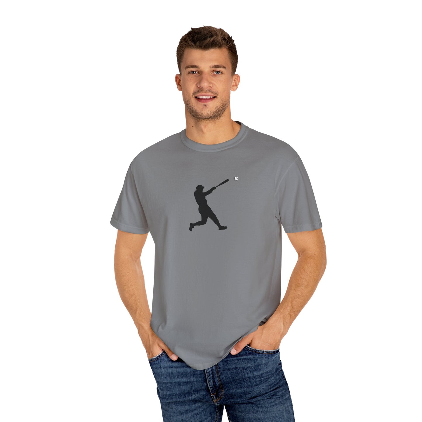 Sporty Garment-Dyed T-Shirt for Baseball Lovers, Casual Tee, Unisex Sports Shirt, Perfect Gift for Athletes, Outdoor Activities