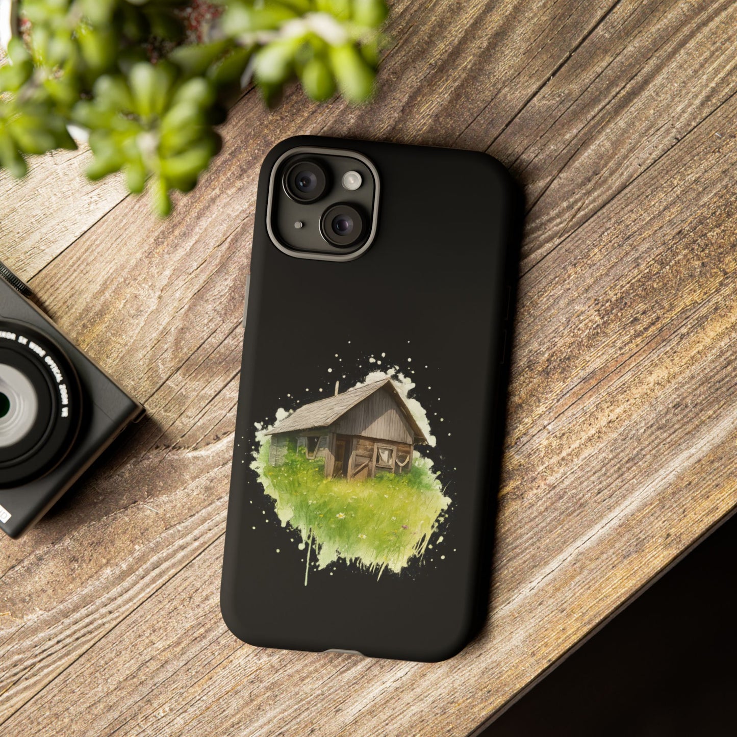 Rustic Farmhouse Phone Case, Cute Cottage Design, Tough Cases for Nature Lovers, Eco-Friendly Gift, Customizable Tech Accessories