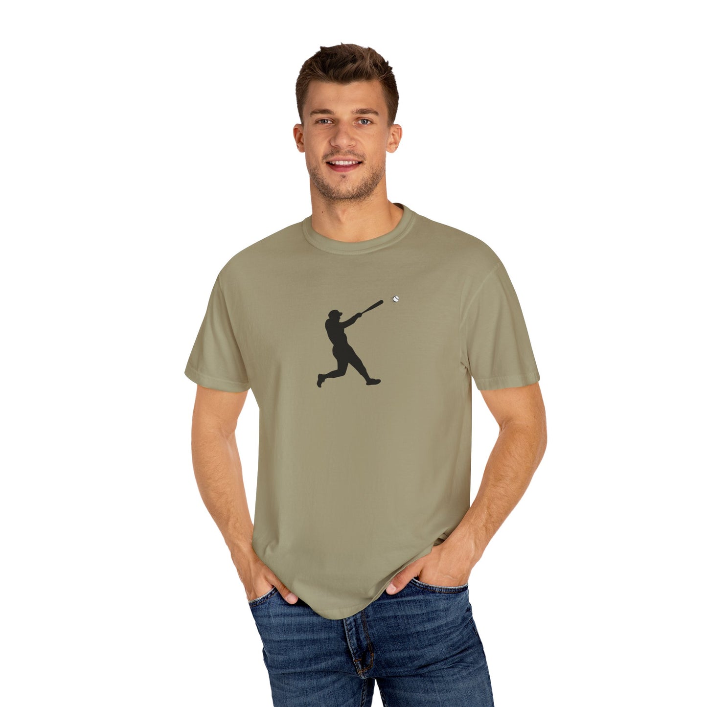 Sporty Garment-Dyed T-Shirt for Baseball Lovers, Casual Tee, Unisex Sports Shirt, Perfect Gift for Athletes, Outdoor Activities