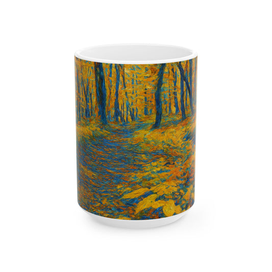 Ceramic Mug - Autumn Forest, Cozy Drinks, Hot Beverages, Nature Lovers Gift, Fall Decor