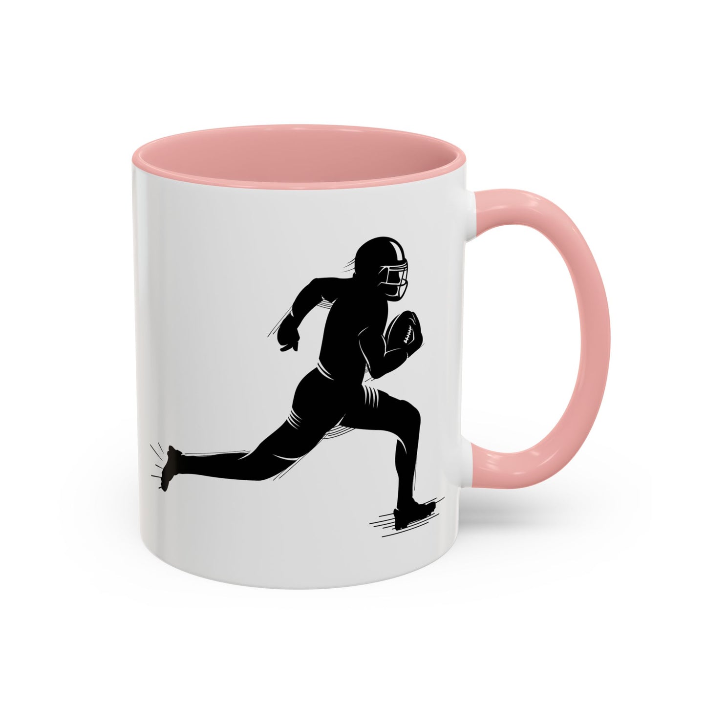 Football Player Themed Accent Coffee Mug, Sports Fan Gift, Unique Mug for Athletes, Coffee Lover, Game Day Essential