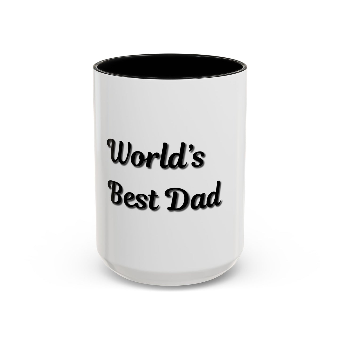 World's Best Dad Accent Coffee Mug - Perfect Gift for Father's Day