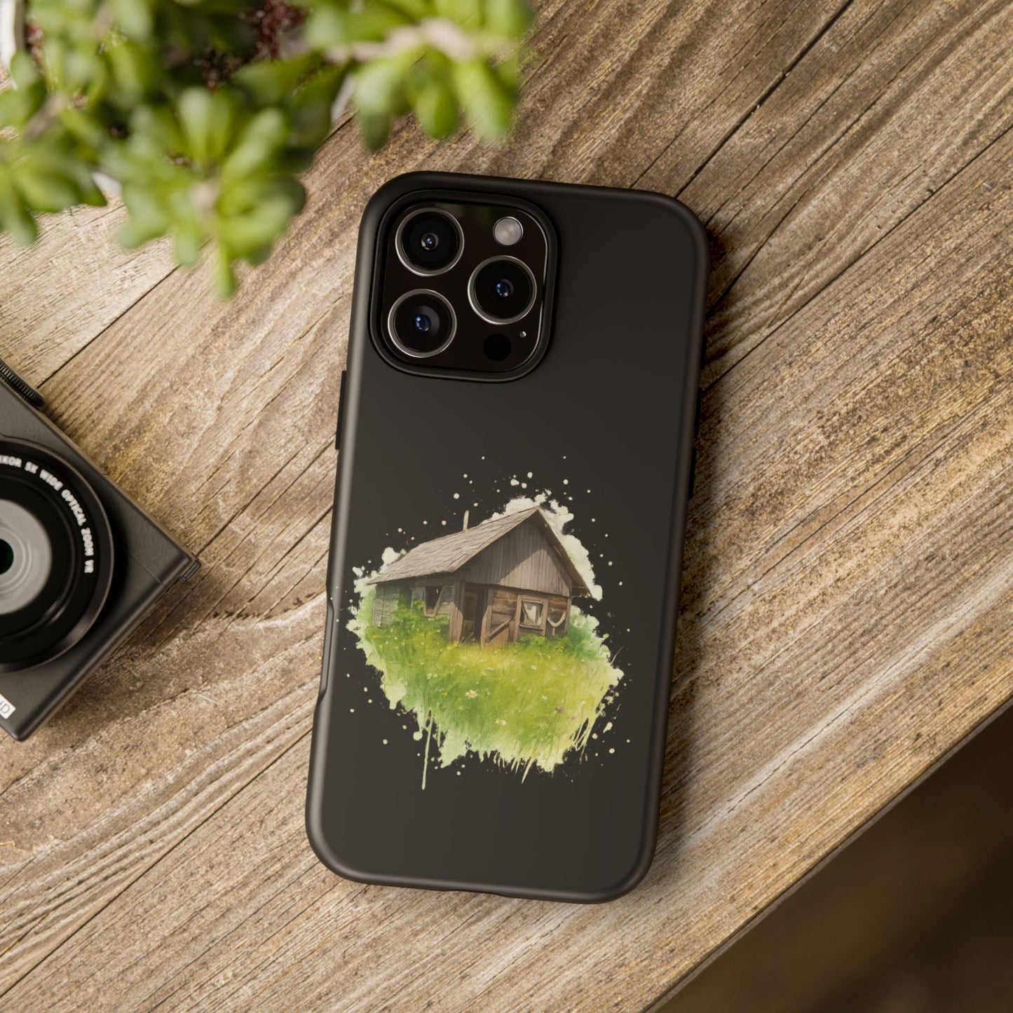 Rustic Farmhouse Phone Case, Cute Cottage Design, Tough Cases for Nature Lovers, Eco-Friendly Gift, Customizable Tech Accessories
