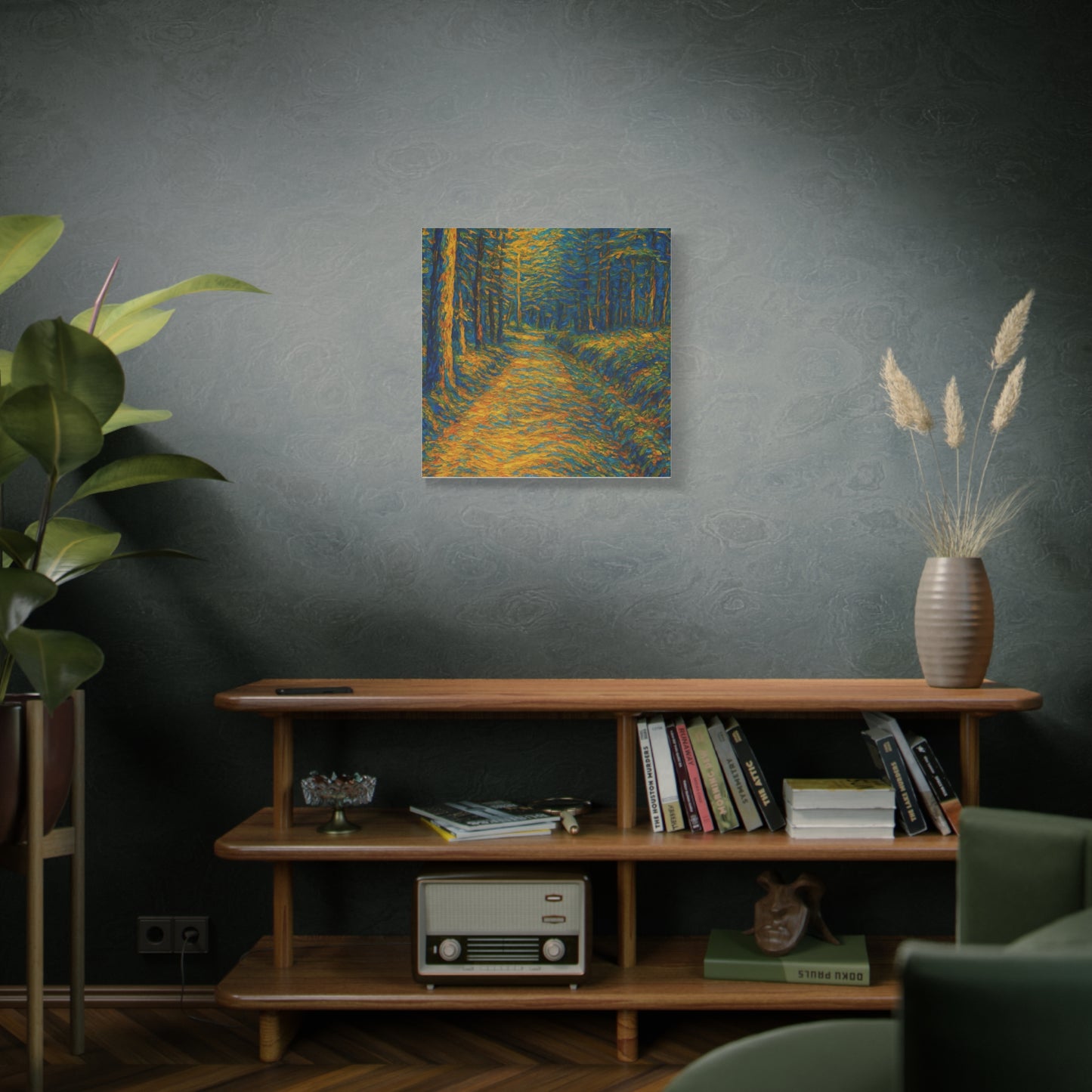 Van Gogh Style Forest Canvas Art | Nature Wall Decor, Home Office Accent, Gift for Nature Lovers, Gallery Wrapped, Living Room Wall Art