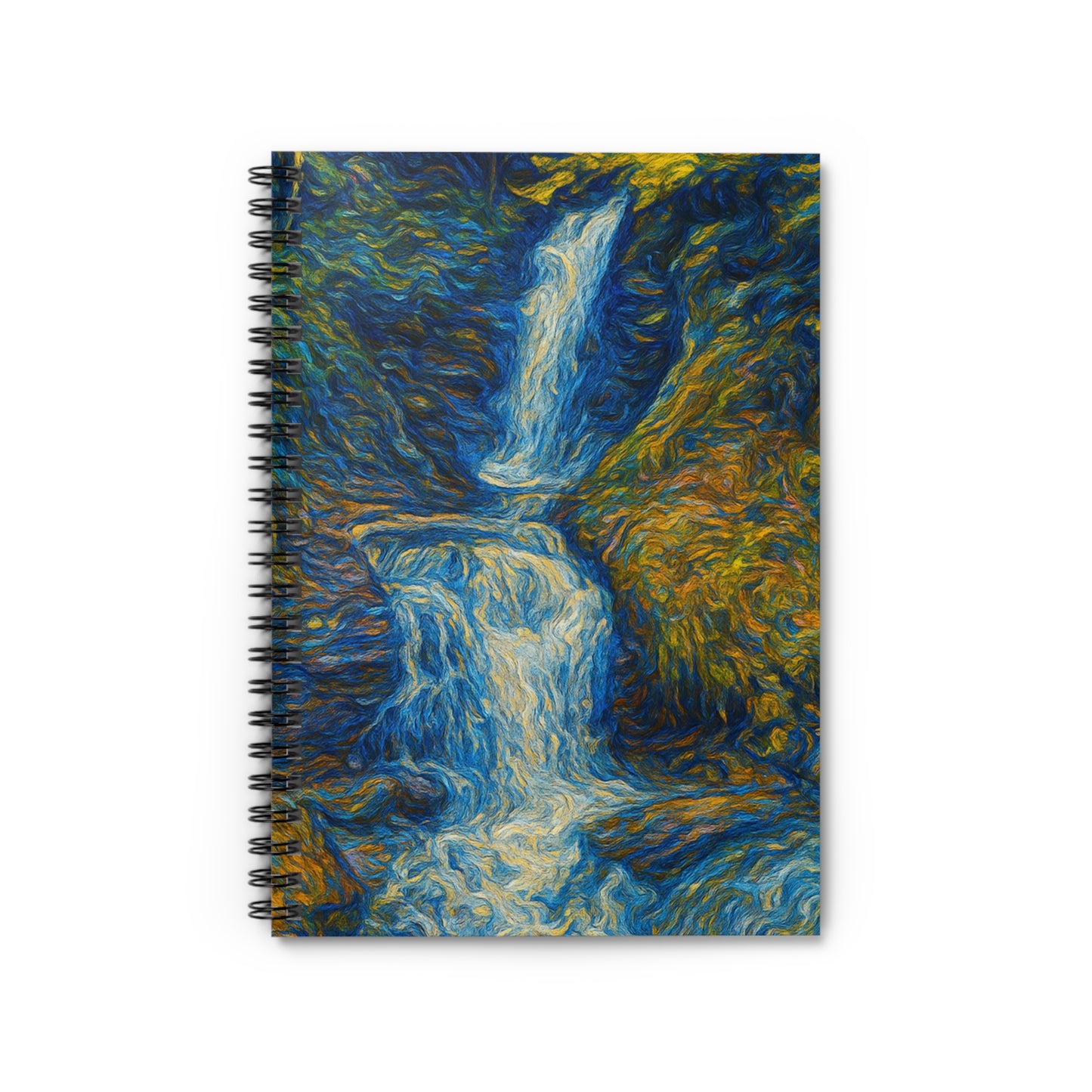 Artistic Spiral Notebook - Waterfall Design, Nature Lover's Journal, Gift for Artists, Study Notebook, Eco-Friendly Stationery - product image