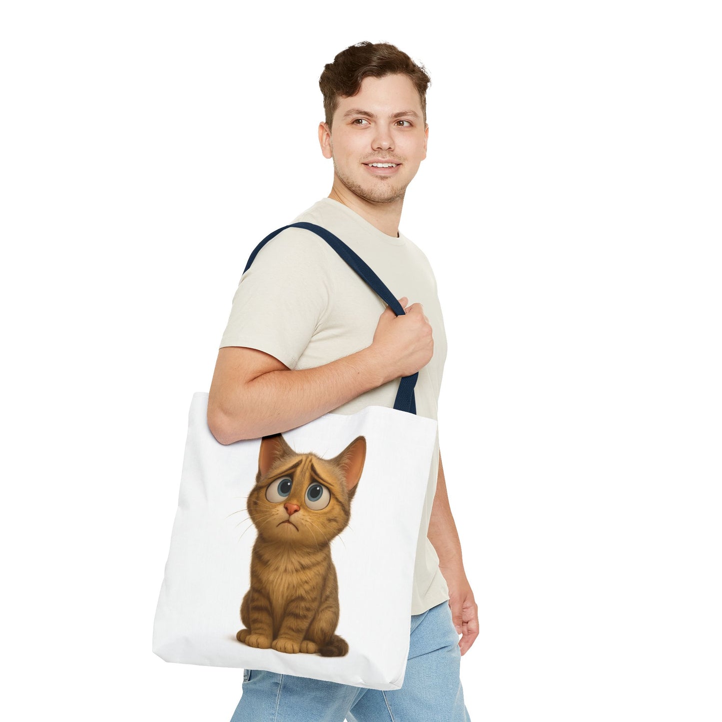 Cute Cat Tote Bag, Animal Lover Gift, Shopping Tote, Reusable Bag, Cute Merchandise, Eco-Friendly Gift