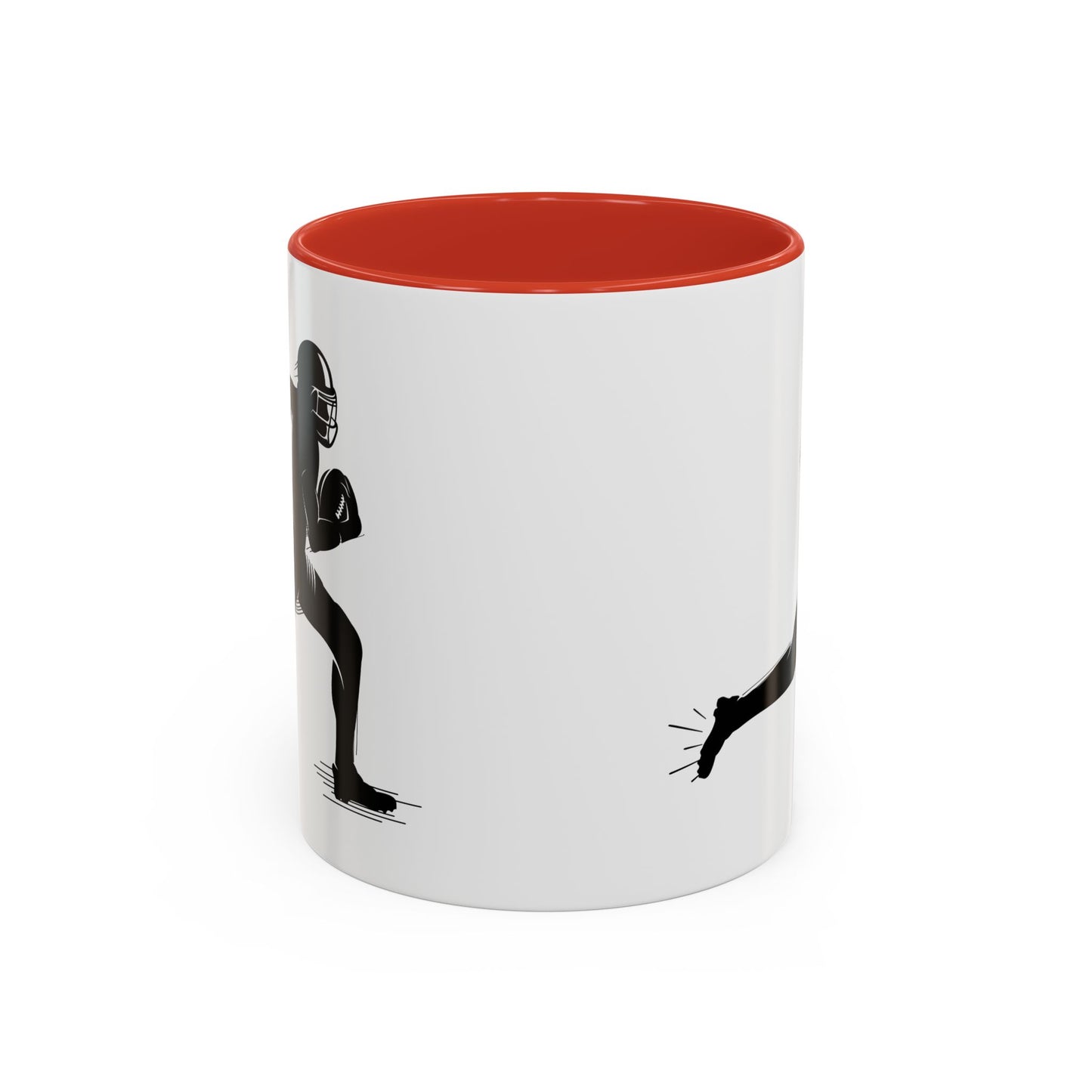 Football Player Themed Accent Coffee Mug, Sports Fan Gift, Unique Mug for Athletes, Coffee Lover, Game Day Essential