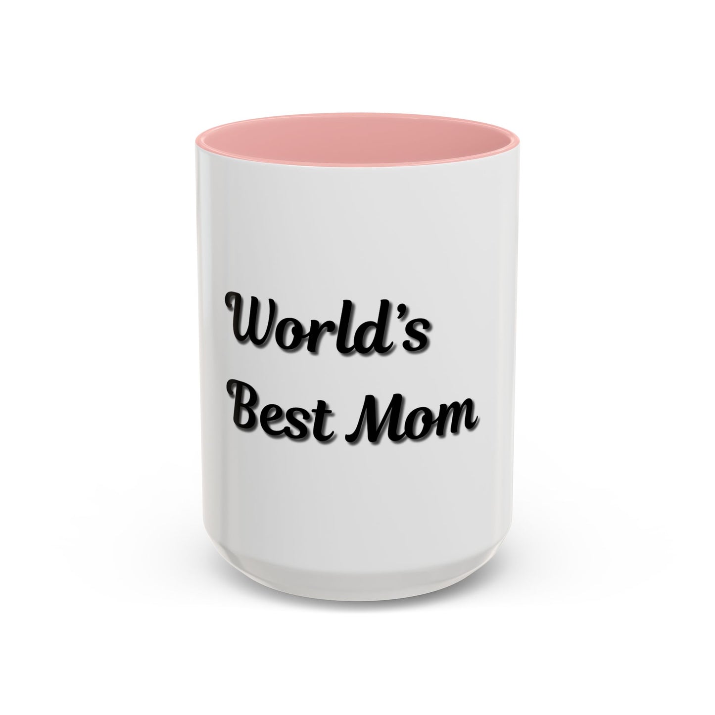 World's Best Mom Accent Coffee Mug - 11oz & 15oz - Perfect Gift for Mother's Day