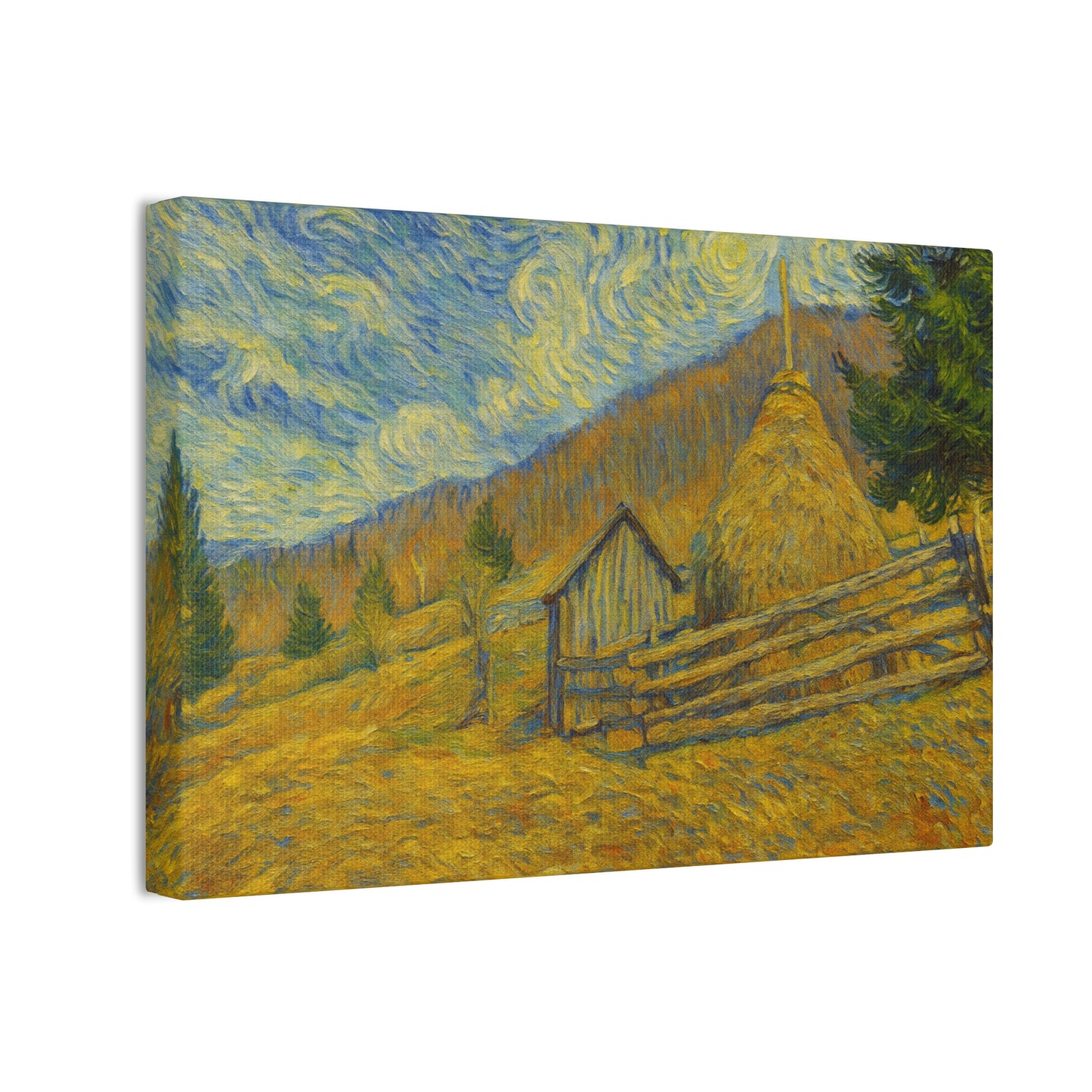 Vincent Van Gogh Inspired Canvas Print, Rustic Home Decor, Wall Art, Gift for Art Lovers, Country Landscape, Unique Art Piece