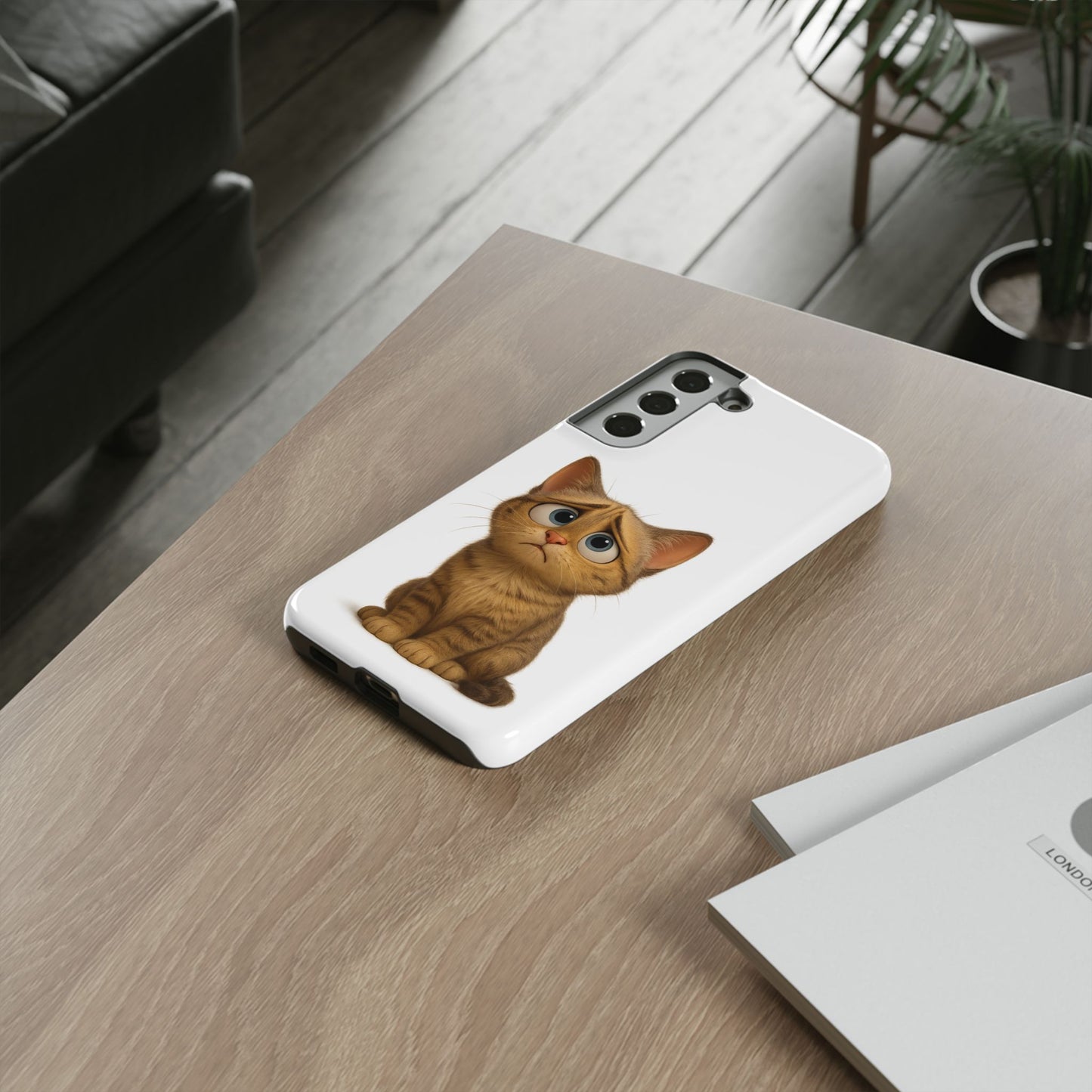 Cute Cat Phone Case, Funny Kitty Case, Animal Lover Gift, Cat Lover Accessory, Unique Cat Design Case, Pet Mom Gift