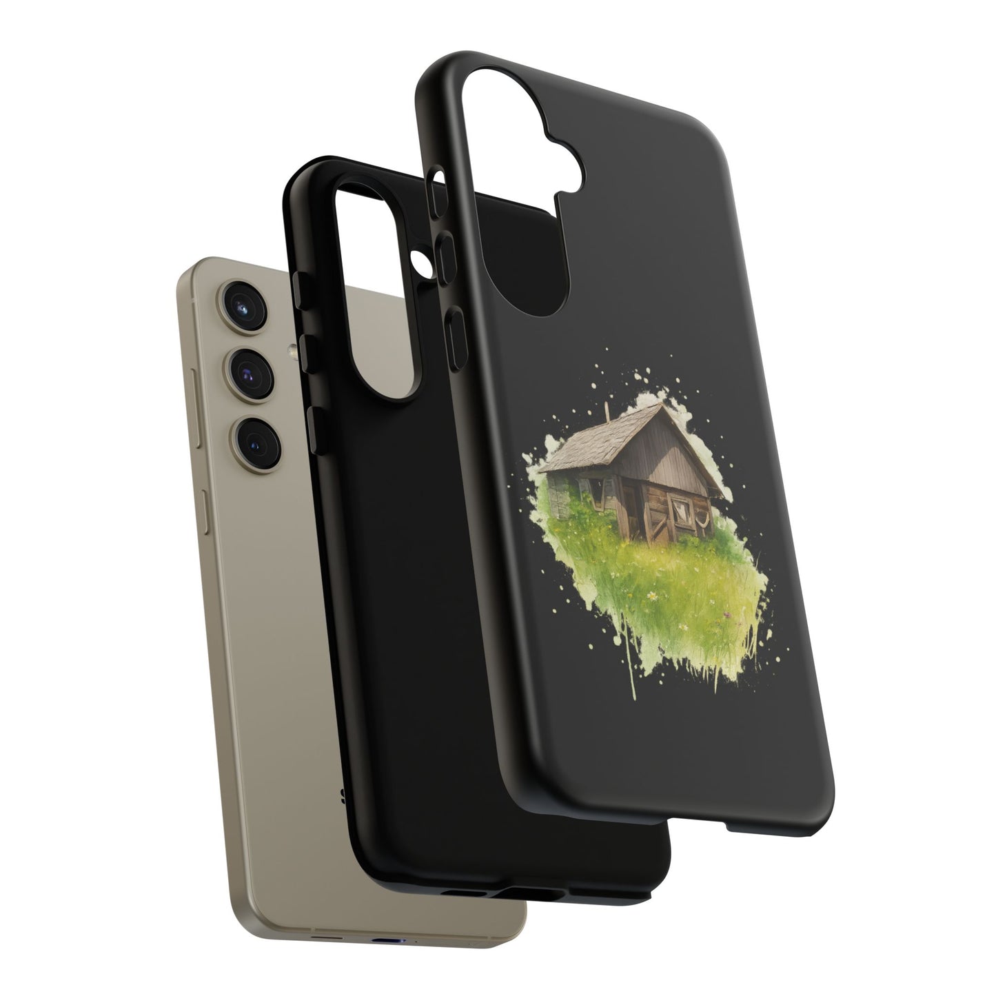 Rustic Farmhouse Phone Case, Cute Cottage Design, Tough Cases for Nature Lovers, Eco-Friendly Gift, Customizable Tech Accessories