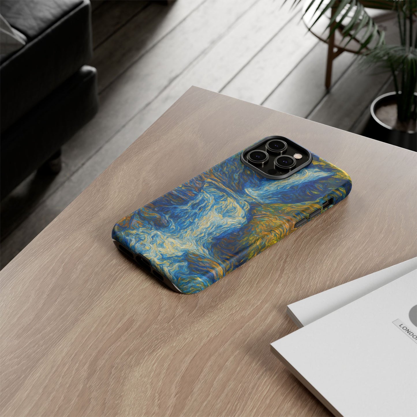 Artistic Phone Case - Waterfall Design, Unique Gift, Phone Accessory, Nature Lover, Original Artwork