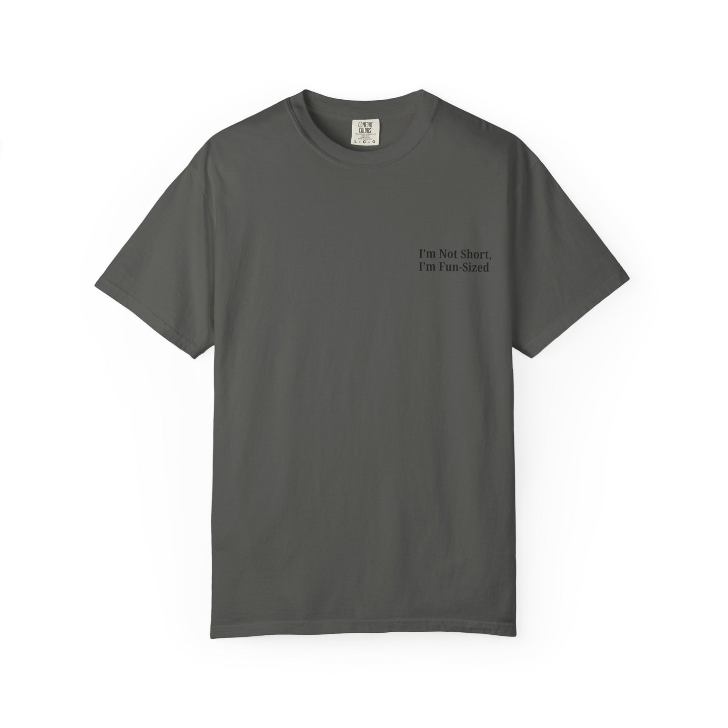 Playful Unisex Garment-Dyed T-shirt: I'm Not Short, I'm Fun Sized, Funny Shirt, Gift for Teens, Casual Wear, Birthday Gift, Humor Tee