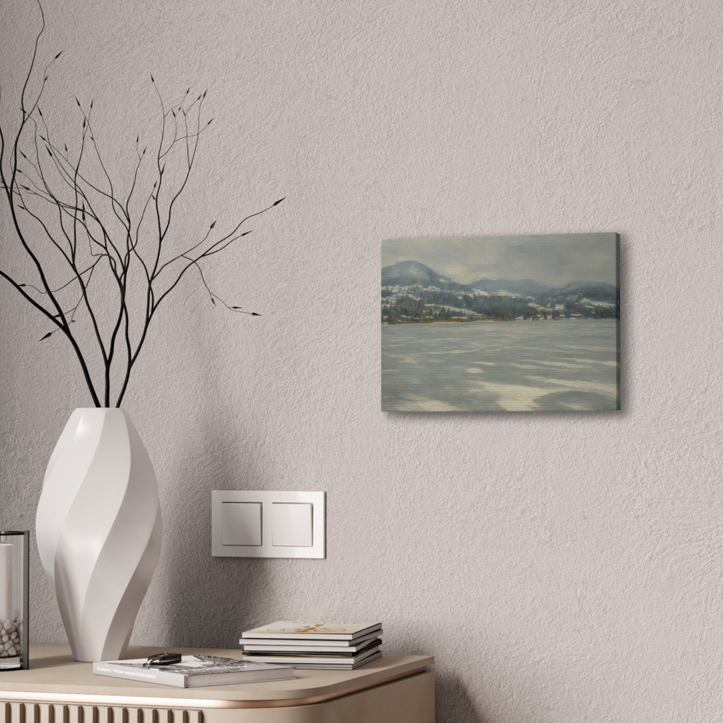 Serene Winter Landscape Canvas