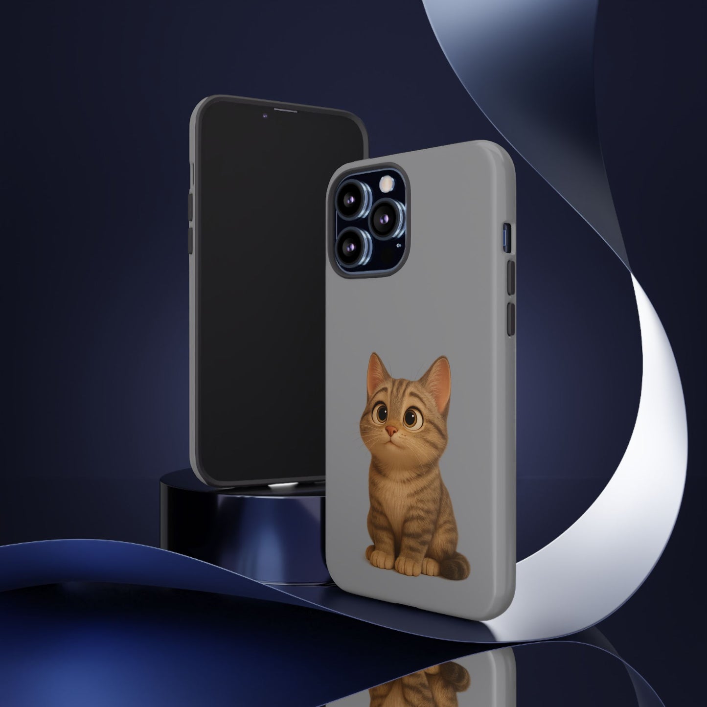 Cute Cat Phone Case, Kawaii Pet Accessory, Gift for Cat Lovers, Animal Phone Cover for Kids, Unique Kitty Design, Birthdays, Holidays
