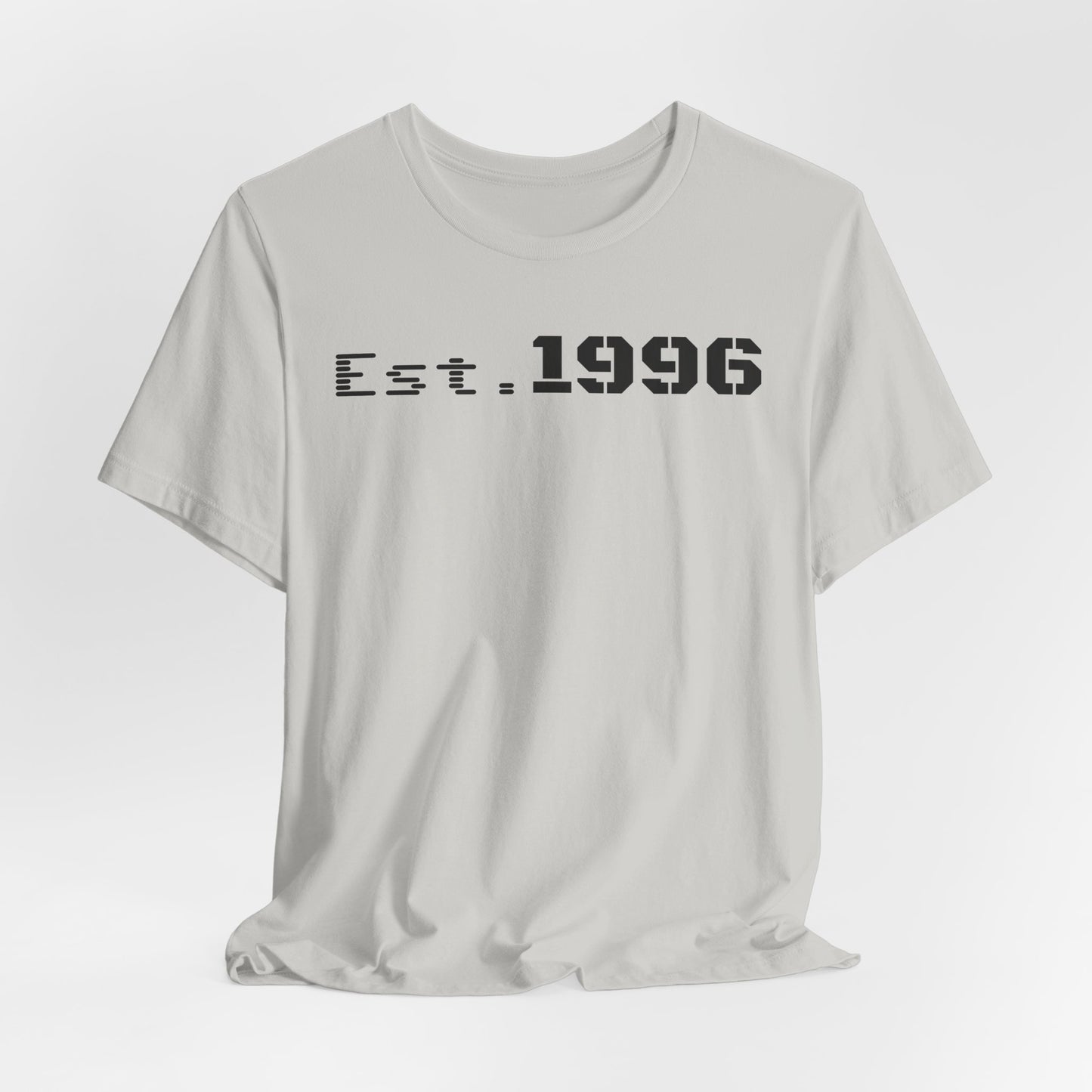 Unisex Jersey Tee - 'Est. 1996' Graphic Shirt, Birthday Gift, Casual Wear, Vintage Style, Retro Fashion, Gift for Him/Her