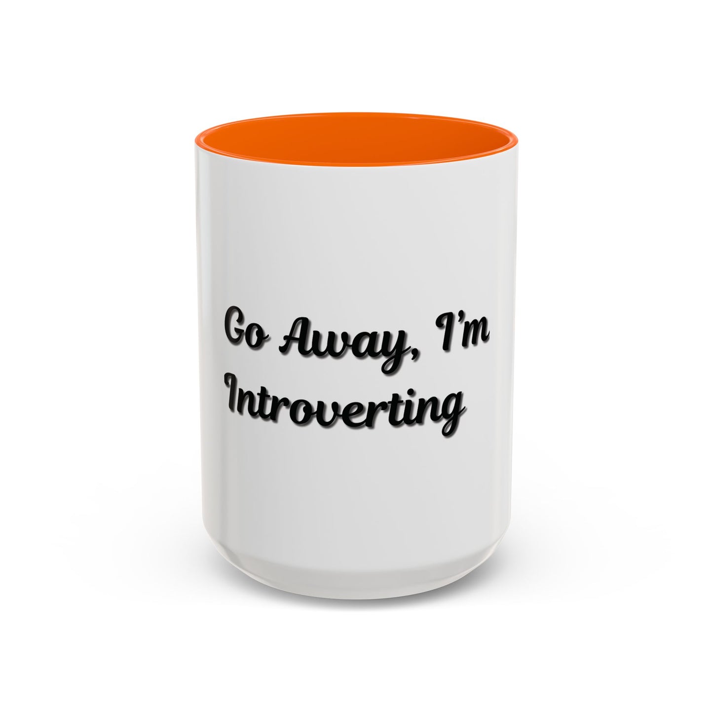 Introvert Coffee Mug - Go Away, I'm Introverting - Black Accent for Relaxing Moments
