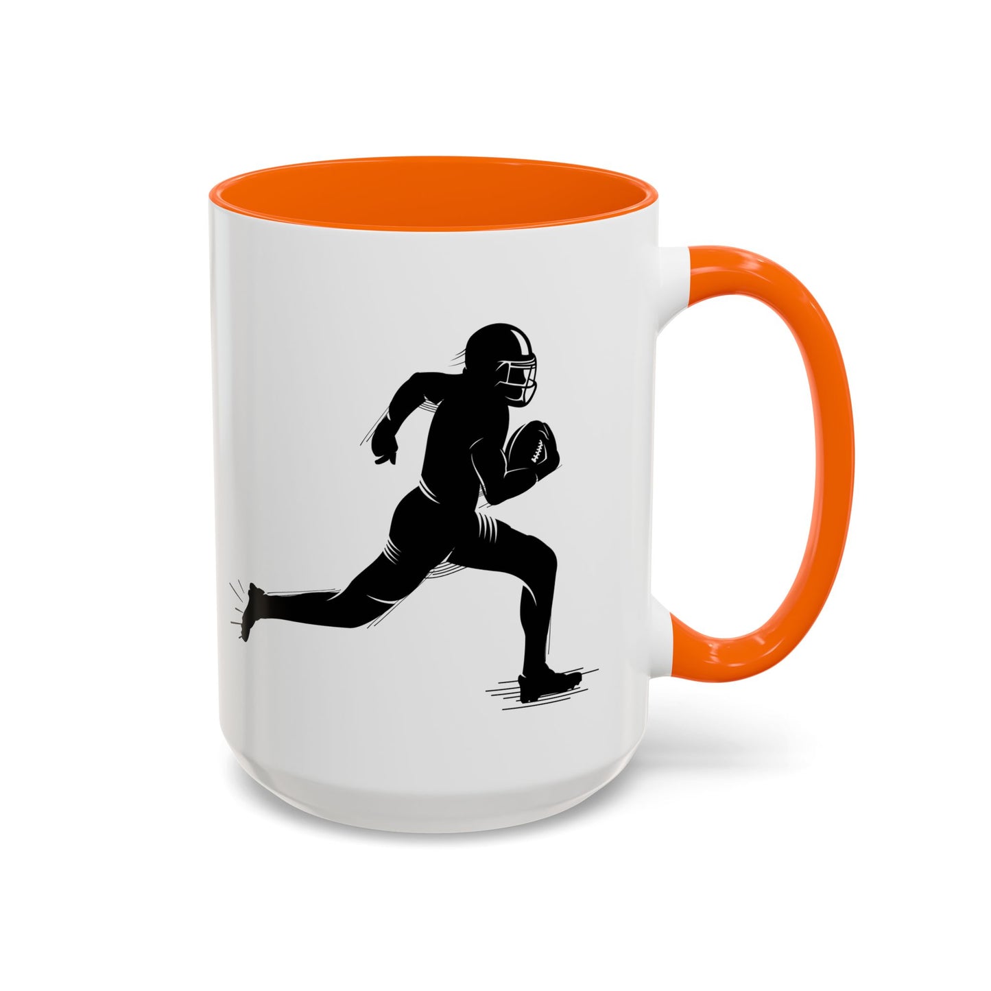 Football Player Themed Accent Coffee Mug, Sports Fan Gift, Unique Mug for Athletes, Coffee Lover, Game Day Essential