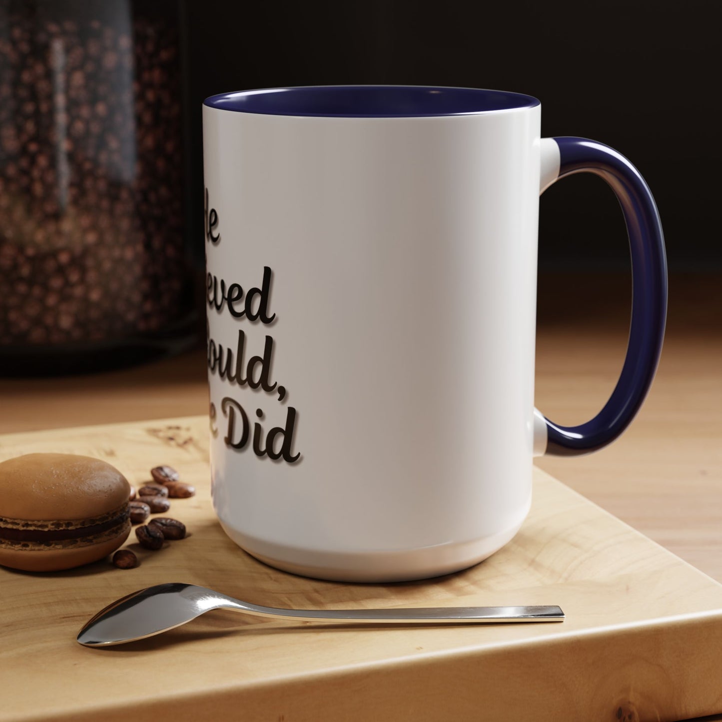 Inspirational Accent Coffee Mug - 'He Believed He Could, So He Did' - Perfect Gift for Motivational Moments
