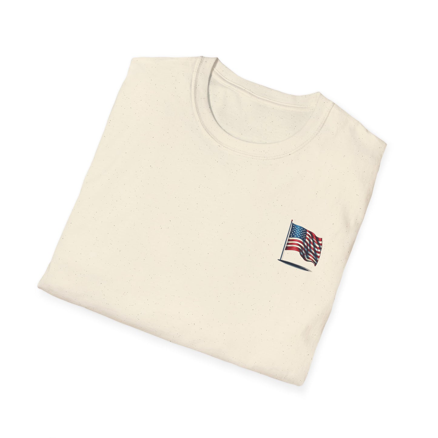 Patriotic Unisex Softstyle T-Shirt, American Flag Tee, USA Pride Shirt, Perfect for Independence Day, Casual Wear