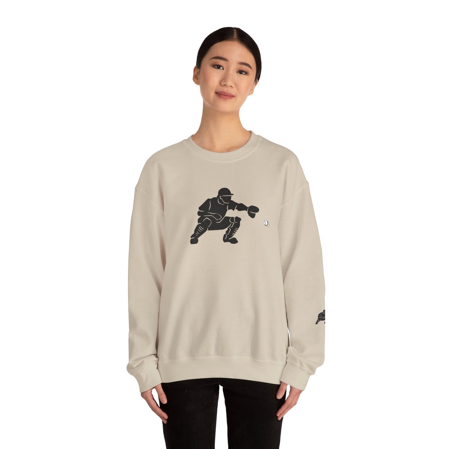 Baseball Catcher Crewneck Sweatshirt | Unisex Sports Apparel | Perfect for Game Days, Gifts, and Casual Wear | Baseball Lover's Gift