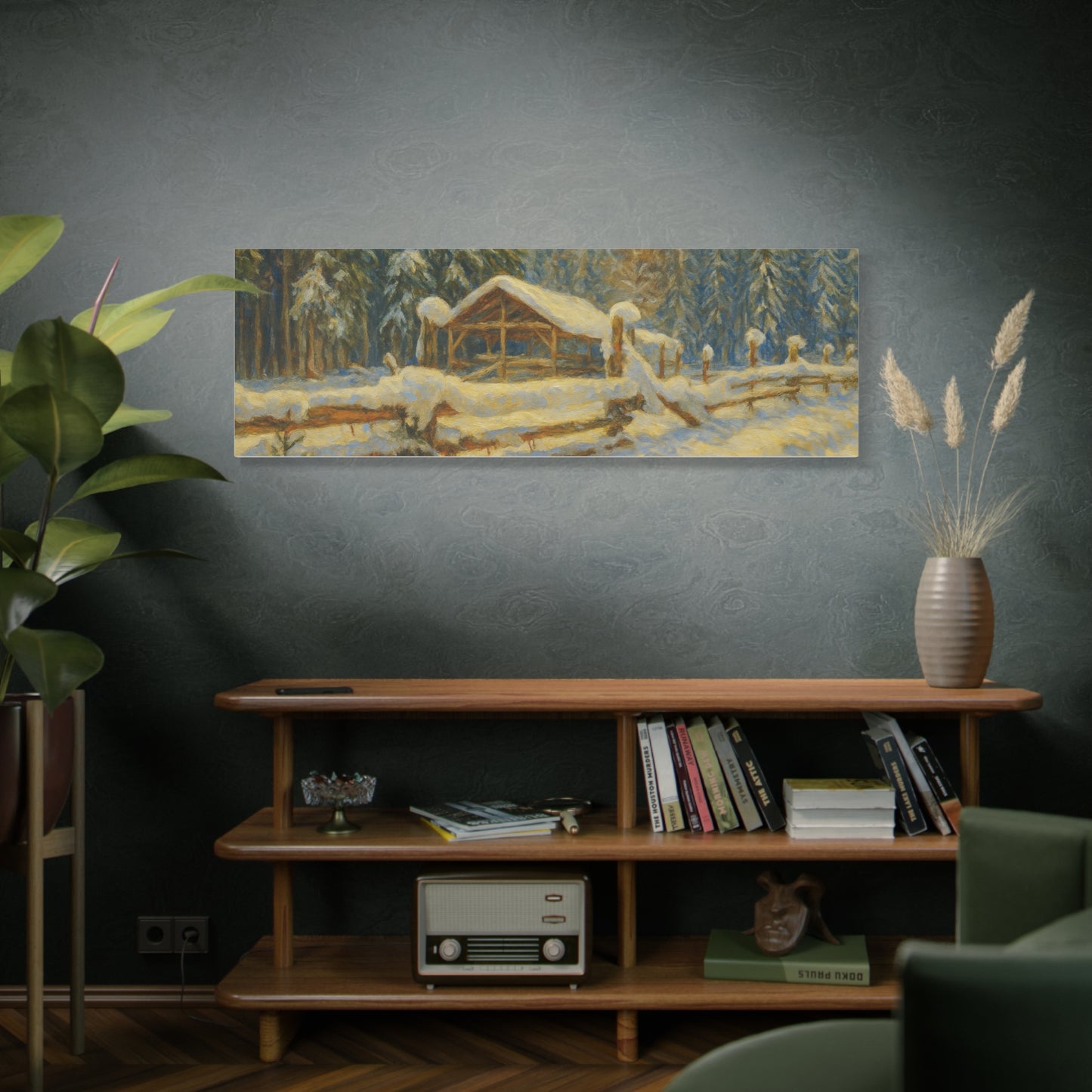 Canvas Wall Art, Winter Landscape Print, Home Decor, Rustic Art, Gift for Nature Lovers, Holiday Decoration