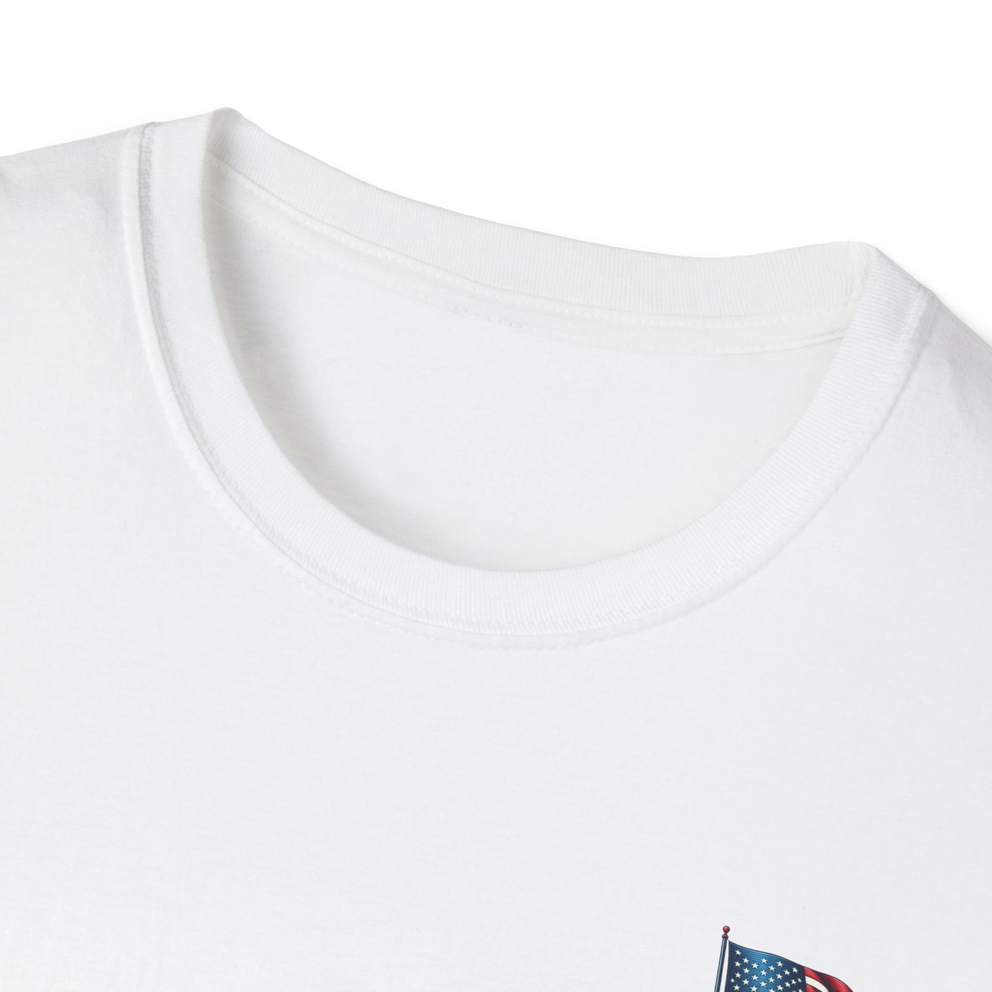 Patriotic Unisex Softstyle T-Shirt, American Flag Tee, USA Pride Shirt, Perfect for Independence Day, Casual Wear