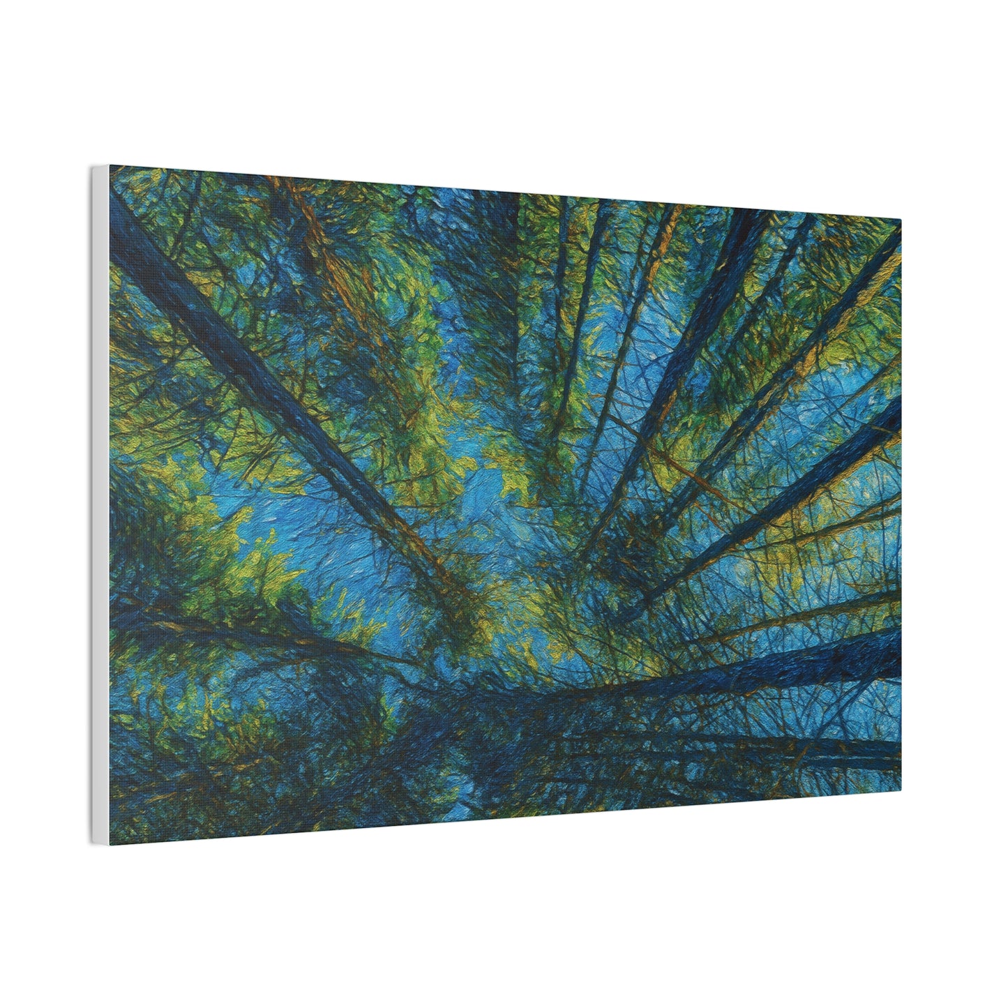 Canvas Wall Art, Forest Perspective Print, Nature Decor, Home & Office Art, Rustic Wall Hanging, Tree Art for Nature Lovers