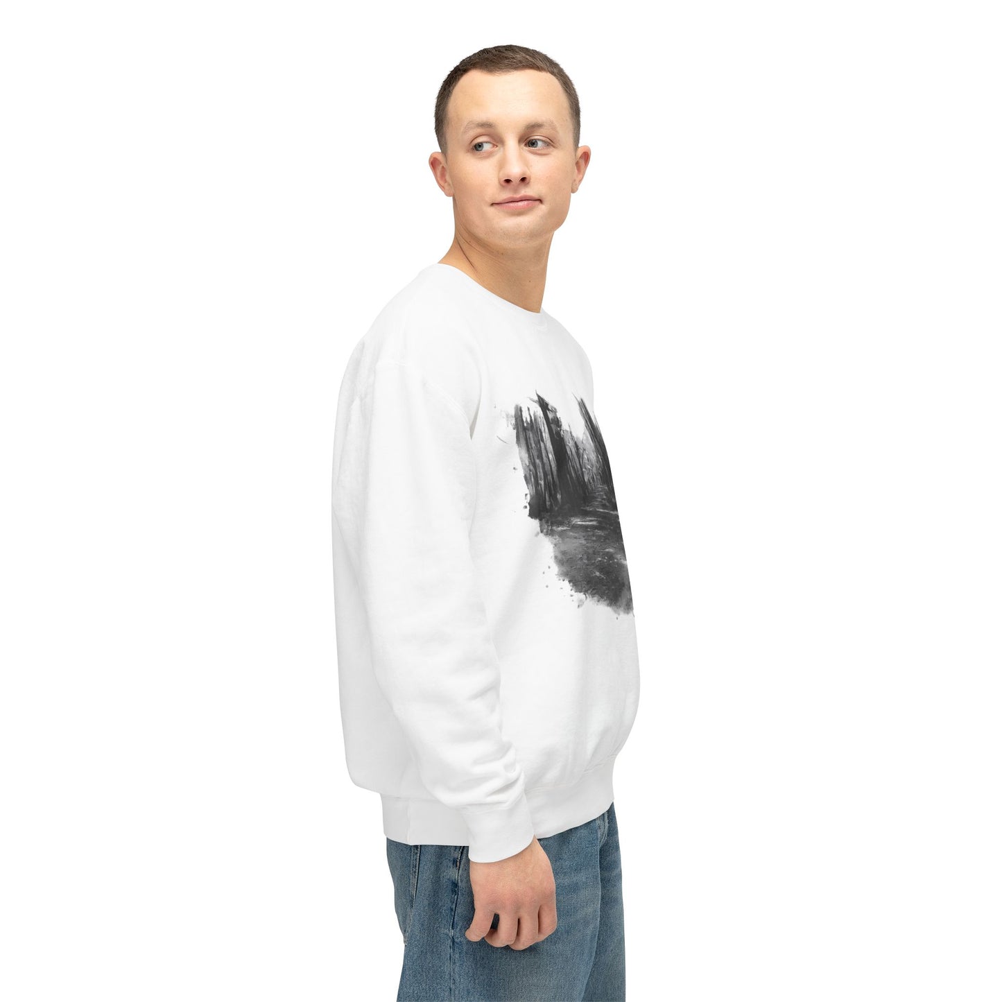 Scenic Minimalist Crewneck Sweatshirt - Cozy Art Tee for Nature Lovers, Gift for Her, Layering Essential, Perfect for Fall, Everyday Wear