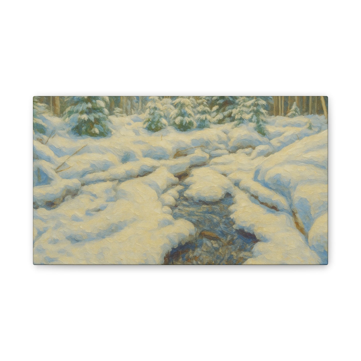 Winter Landscape Canvas Art, Nature Decor, Gallery Wall Art, Cozy Home Accent, Winter Wonderland Painting