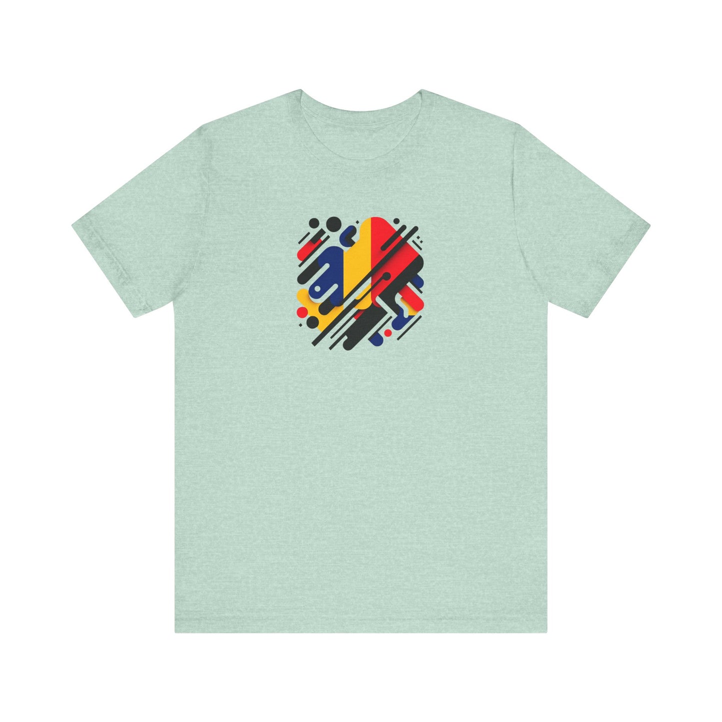 Artistic Heart Unisex Jersey Tee - Vibrant Graphic Tee, Casual Wear, Gift for Art Lovers, Birthday Surprise, Everyday Comfort