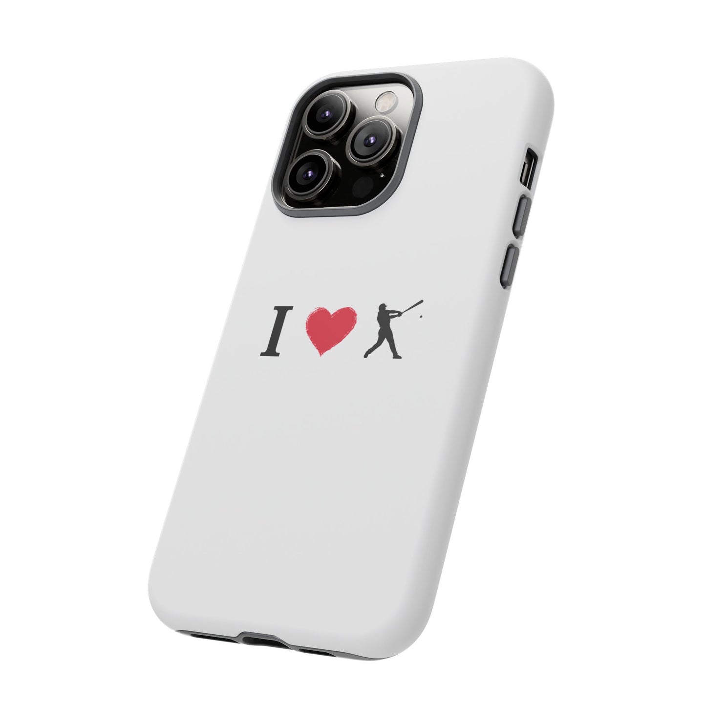 Baseball Love Phone Case, Tough Cases for Sports Lovers, i Heart Baseball Protection, Gift for Players, Cute Sports Case