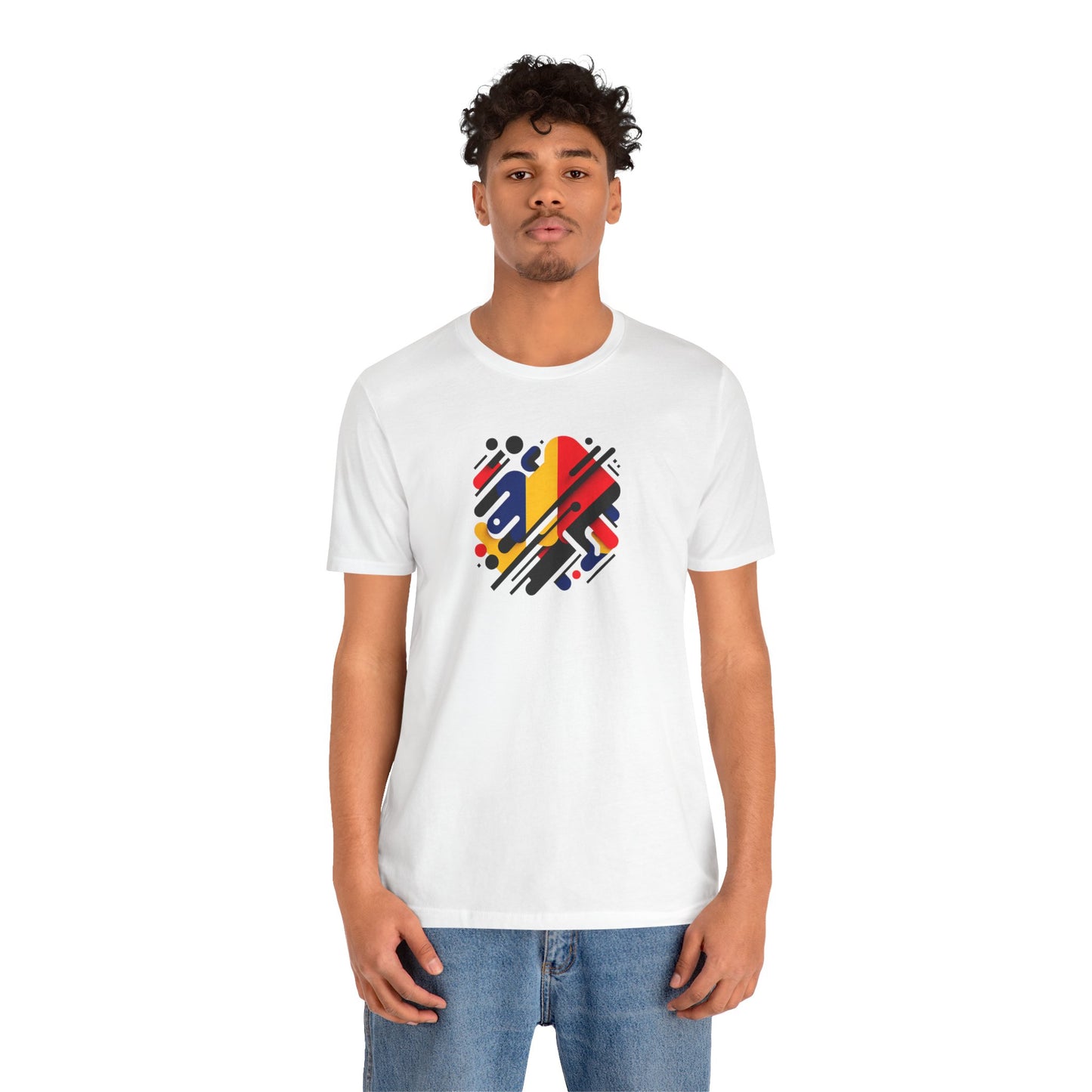 Artistic Heart Unisex Jersey Tee - Vibrant Graphic Tee, Casual Wear, Gift for Art Lovers, Birthday Surprise, Everyday Comfort