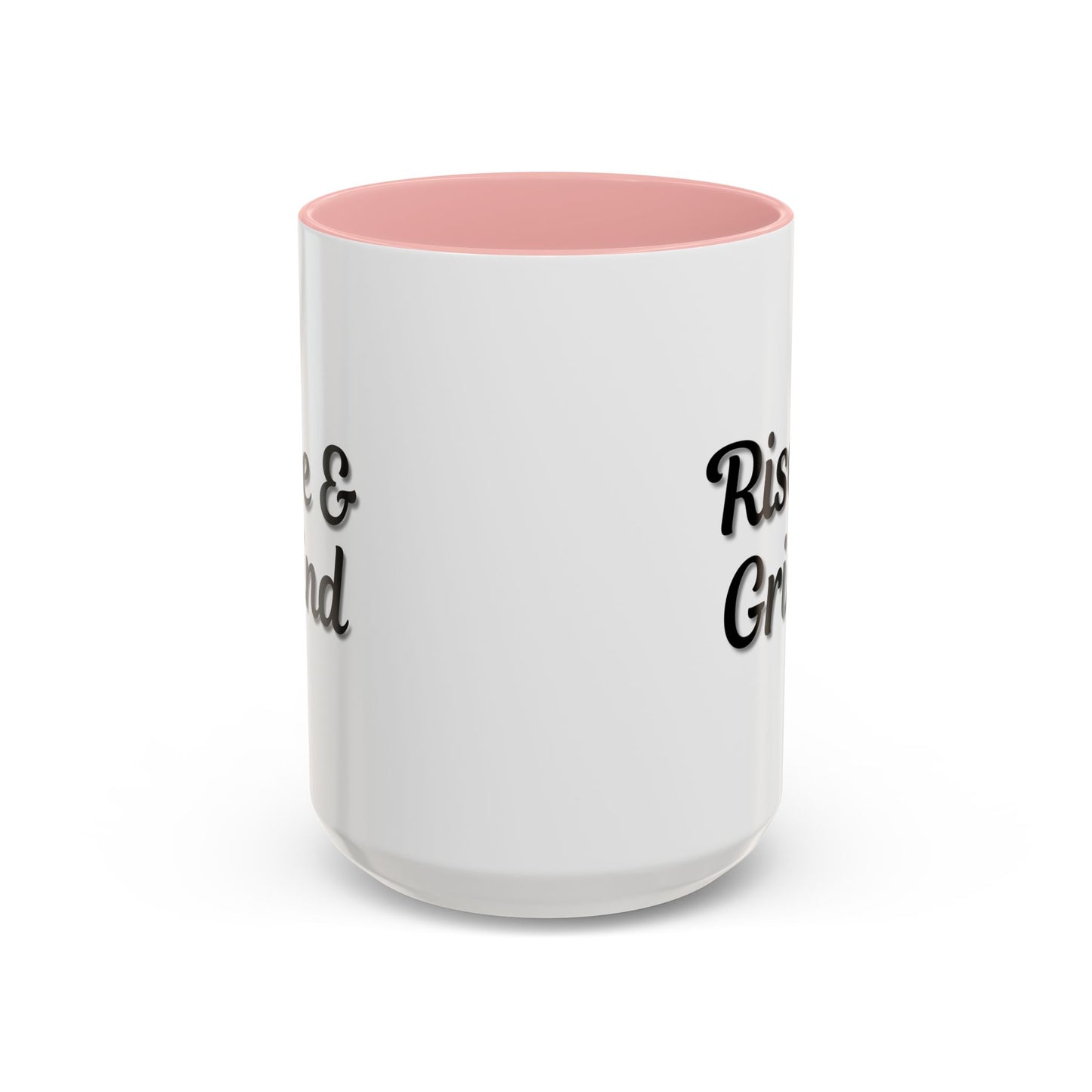 Rise & Grind Coffee Mug – Motivational Black Accent Mug for Daily Inspiration