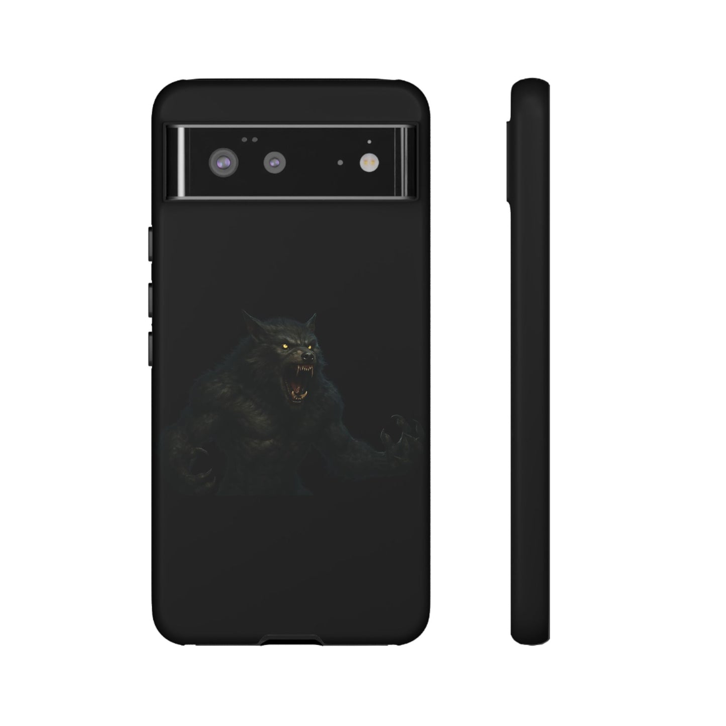 Werewolf Phone Case, Tough Cases, Black Panther Design, Gift for Animal Lovers, Phone Accessories, Fierce Phone Protection