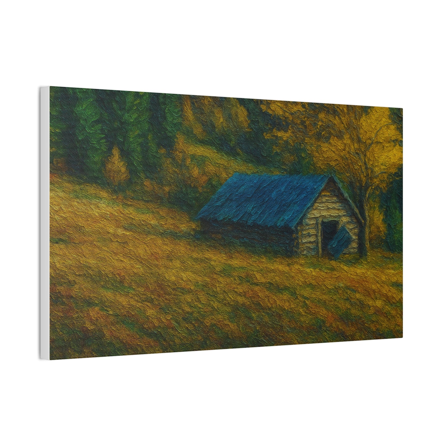 Rustic Canvas Wall Art, Nature Landscape Painting, Autumn Decor, Farmhouse Wall Art, Cozy Home Decoration