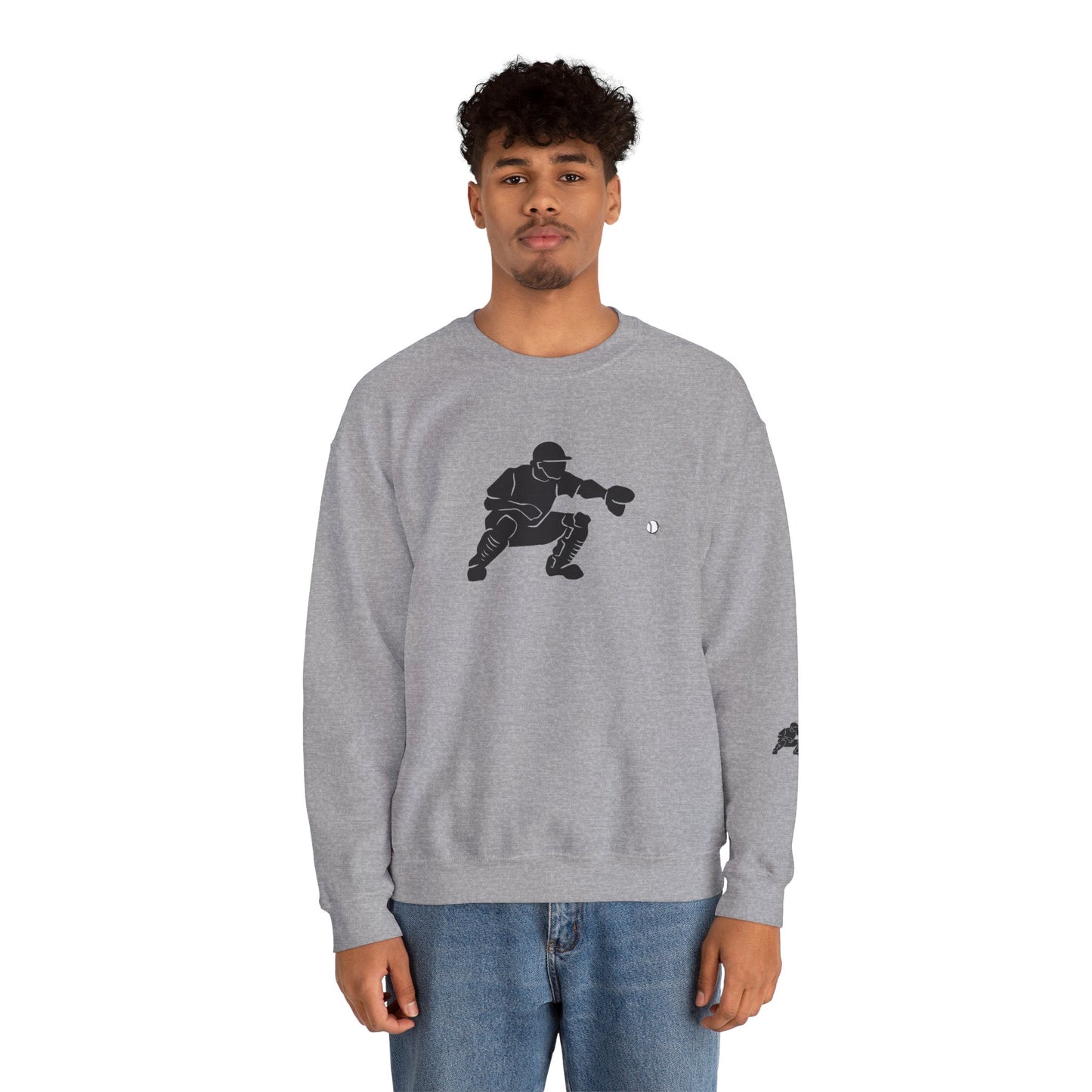 Baseball Catcher Crewneck Sweatshirt | Unisex Sports Apparel | Perfect for Game Days, Gifts, and Casual Wear | Baseball Lover's Gift